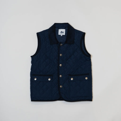 Derby Quilted Vest-Navy