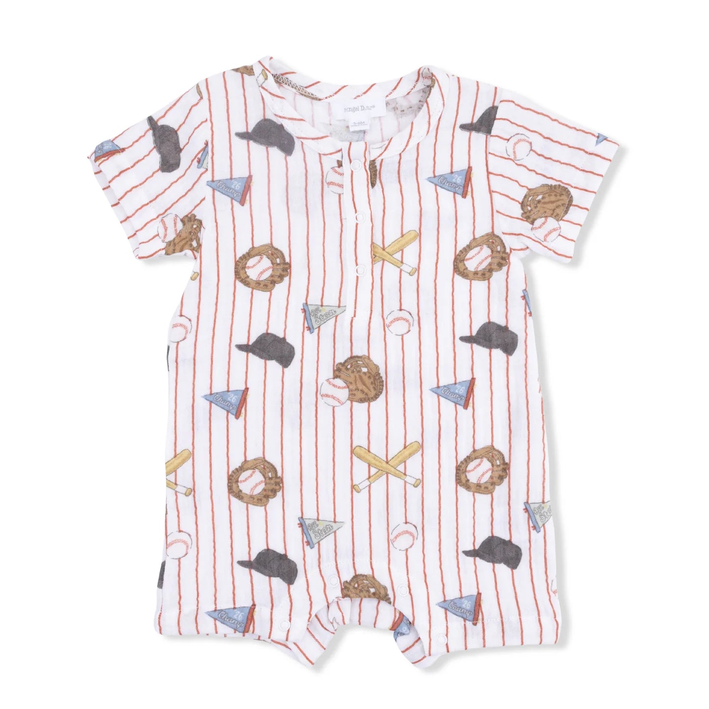 Vintage Baseball Stripe-Henley Shortall
