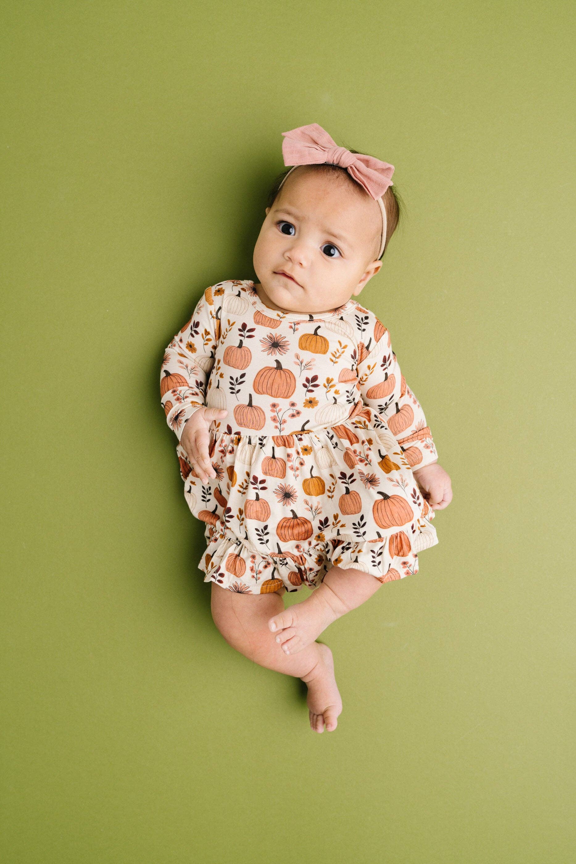 Pumpkin Garden Bodysuit Bamboo Dress
