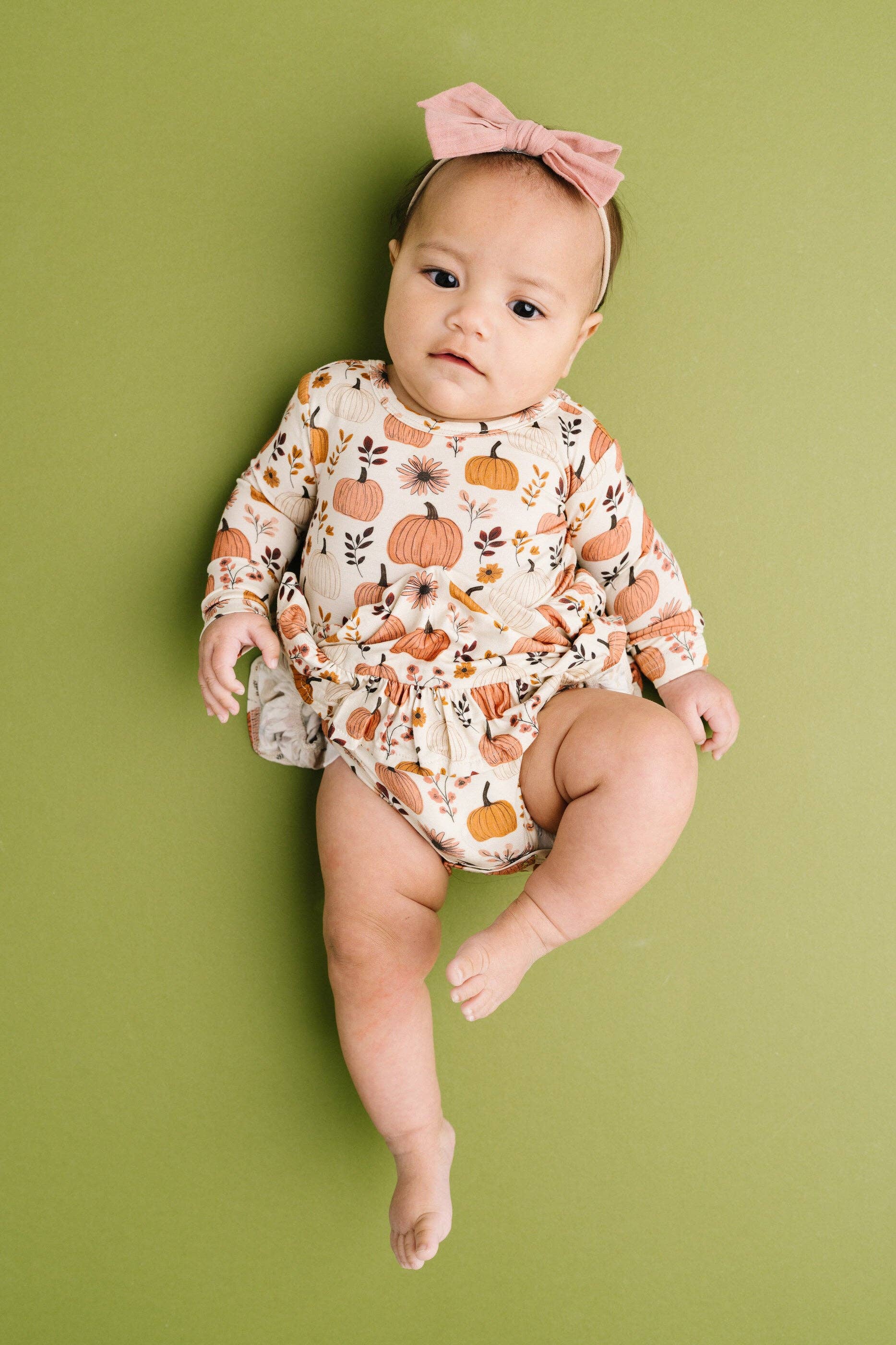 Pumpkin Garden Bodysuit Bamboo Dress