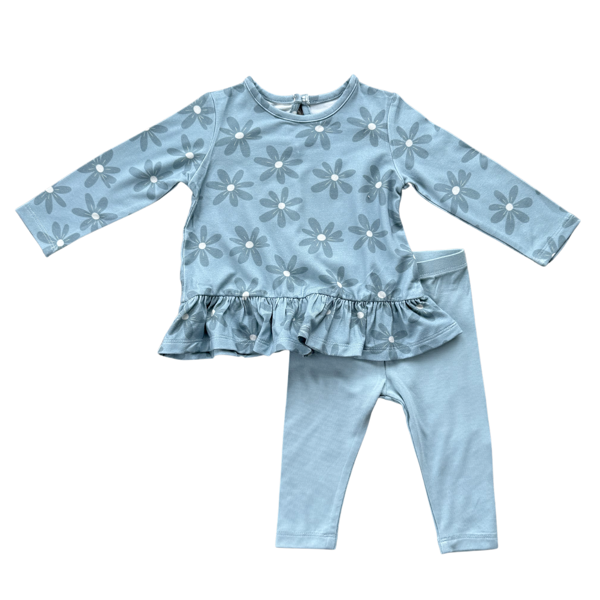 Long Sleeve Peplum Set Bamboo