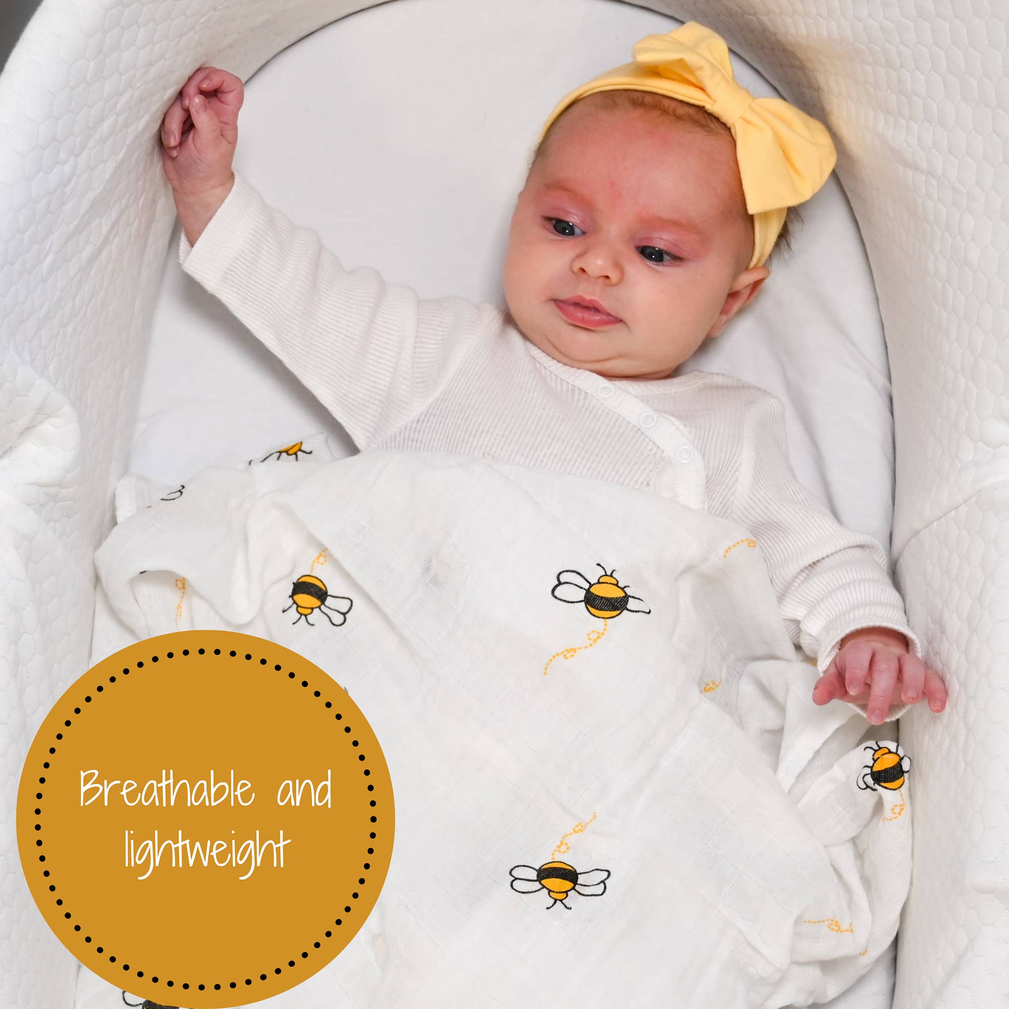 Bee-utiful Baby Swaddle Blanket