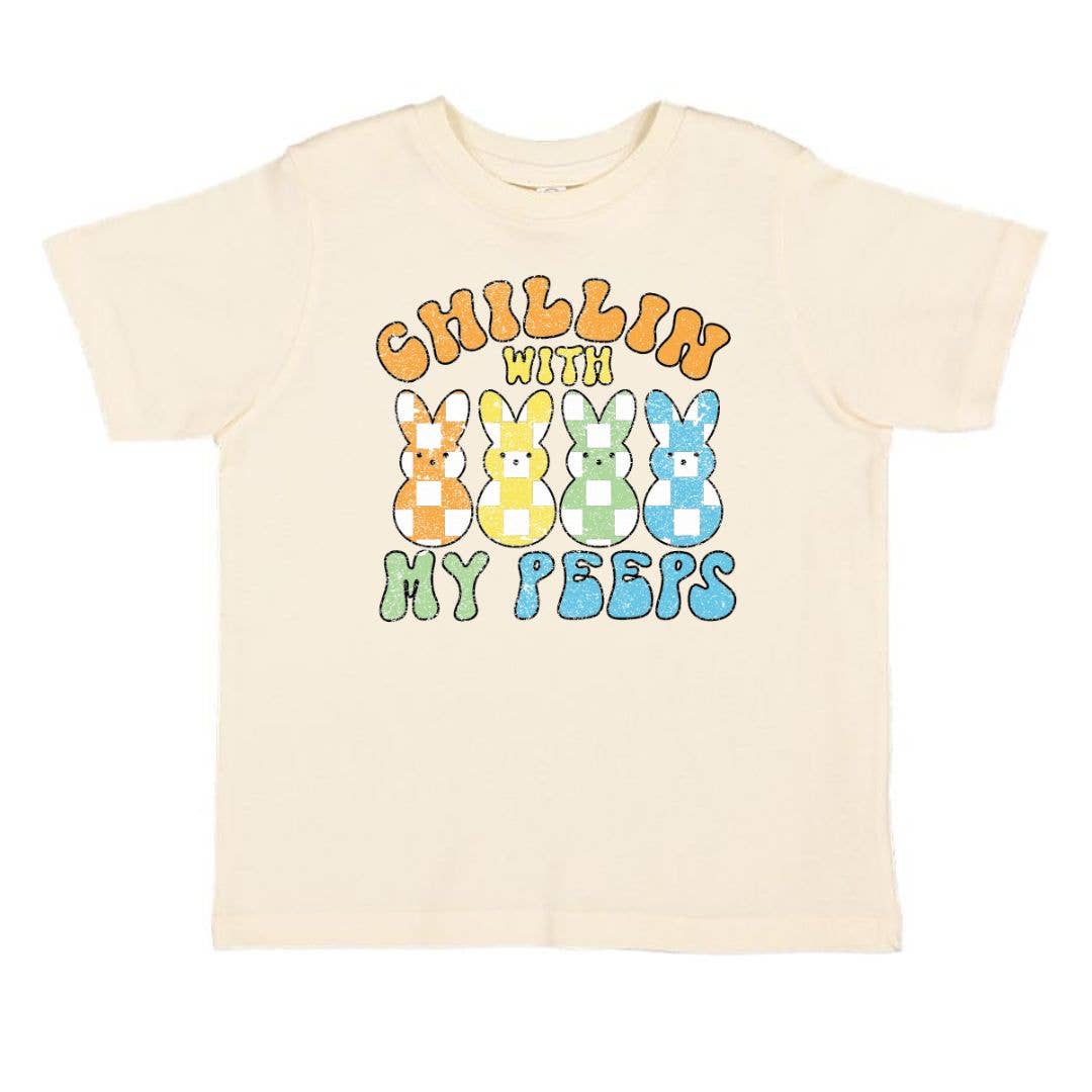 Chillin With My Peeps Easter Short Sleeve T-Shirt - Kids