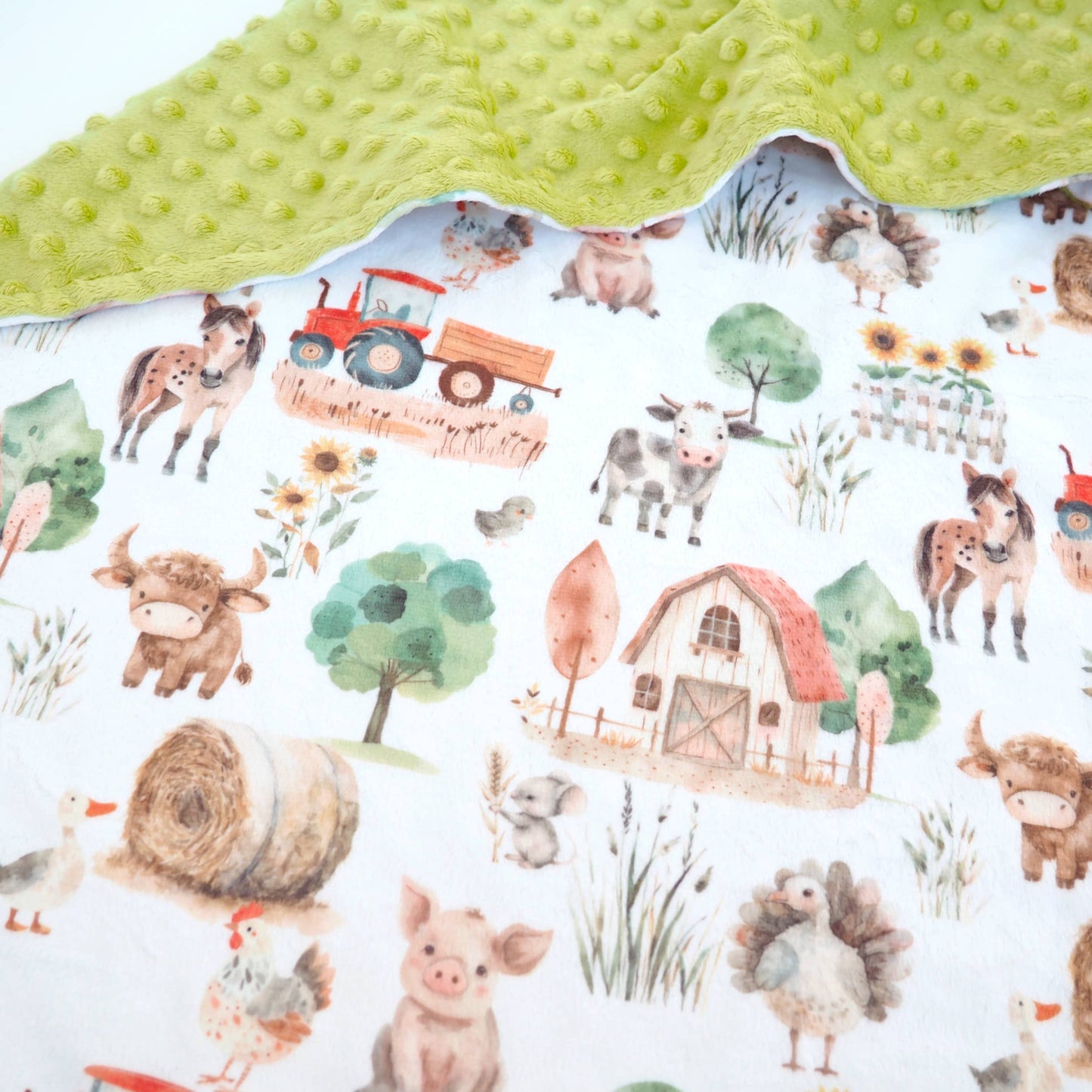 Baby & Toddler Minky Blanket - Farm Life