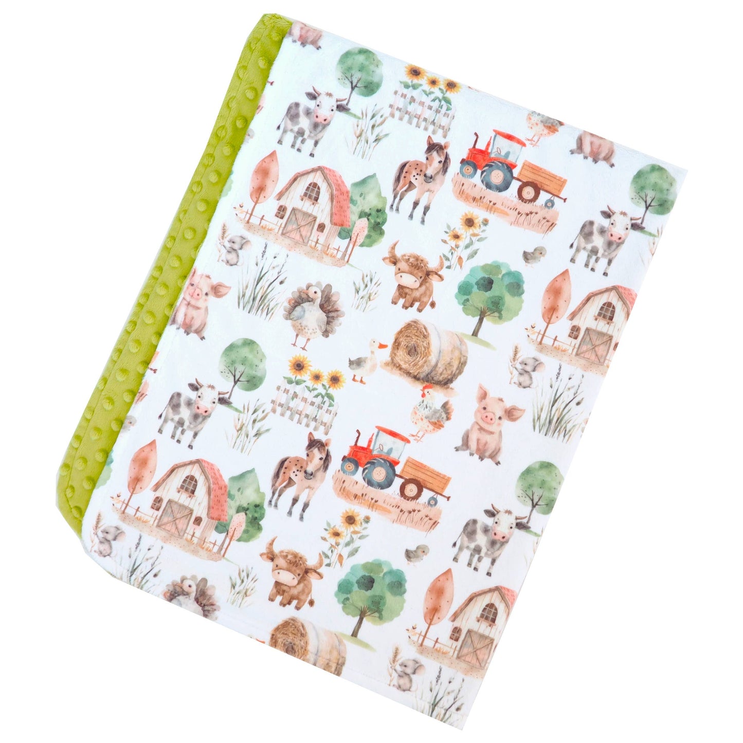 Baby & Toddler Minky Blanket - Farm Life