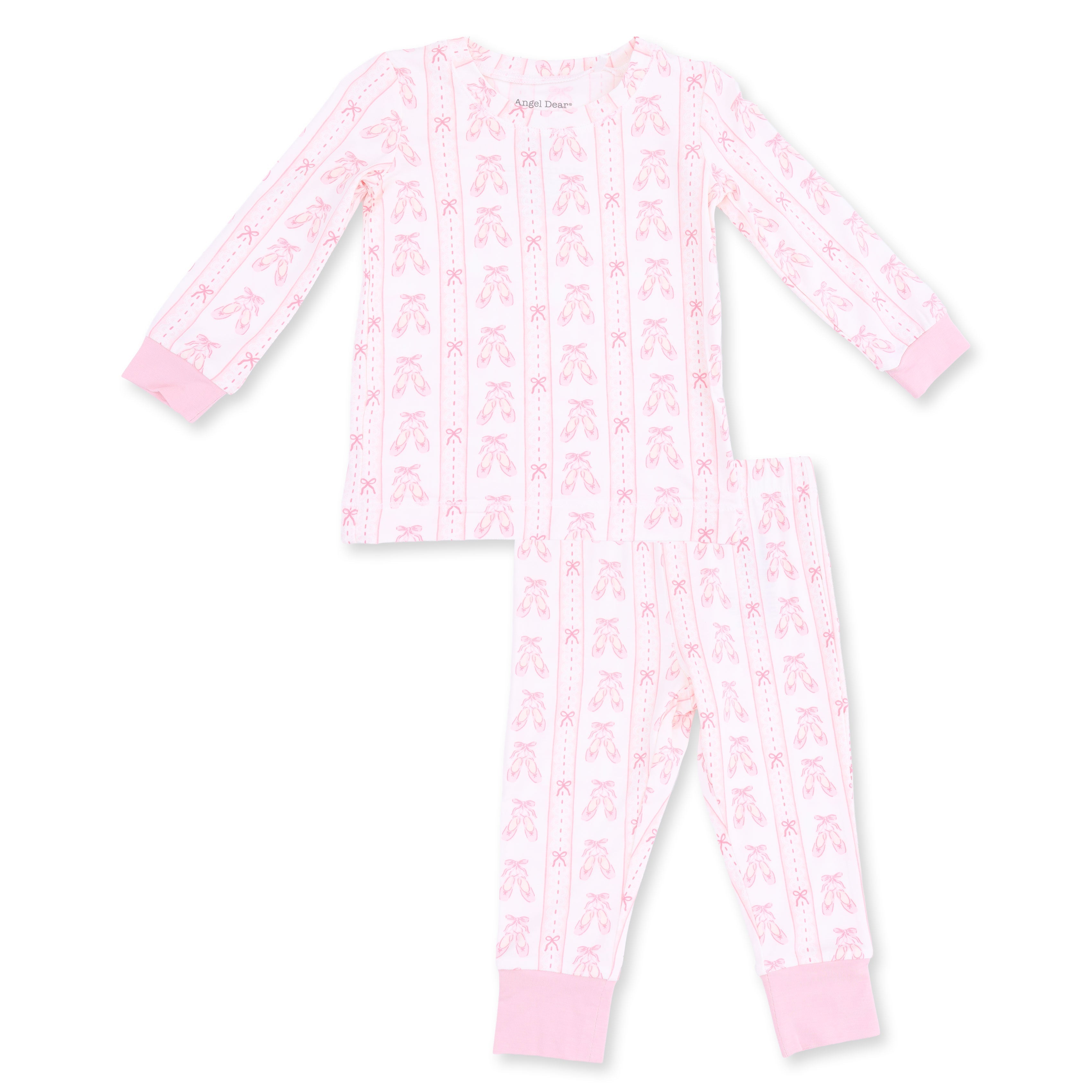 Ballet Shoes Ribbon Stripe - Long Sleeve Loungewear Set