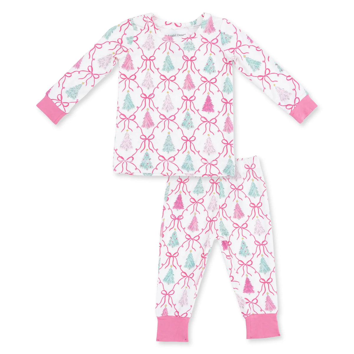 Bow Trellis Tree - Bamboo  Long Sleeve Loungewear Set
