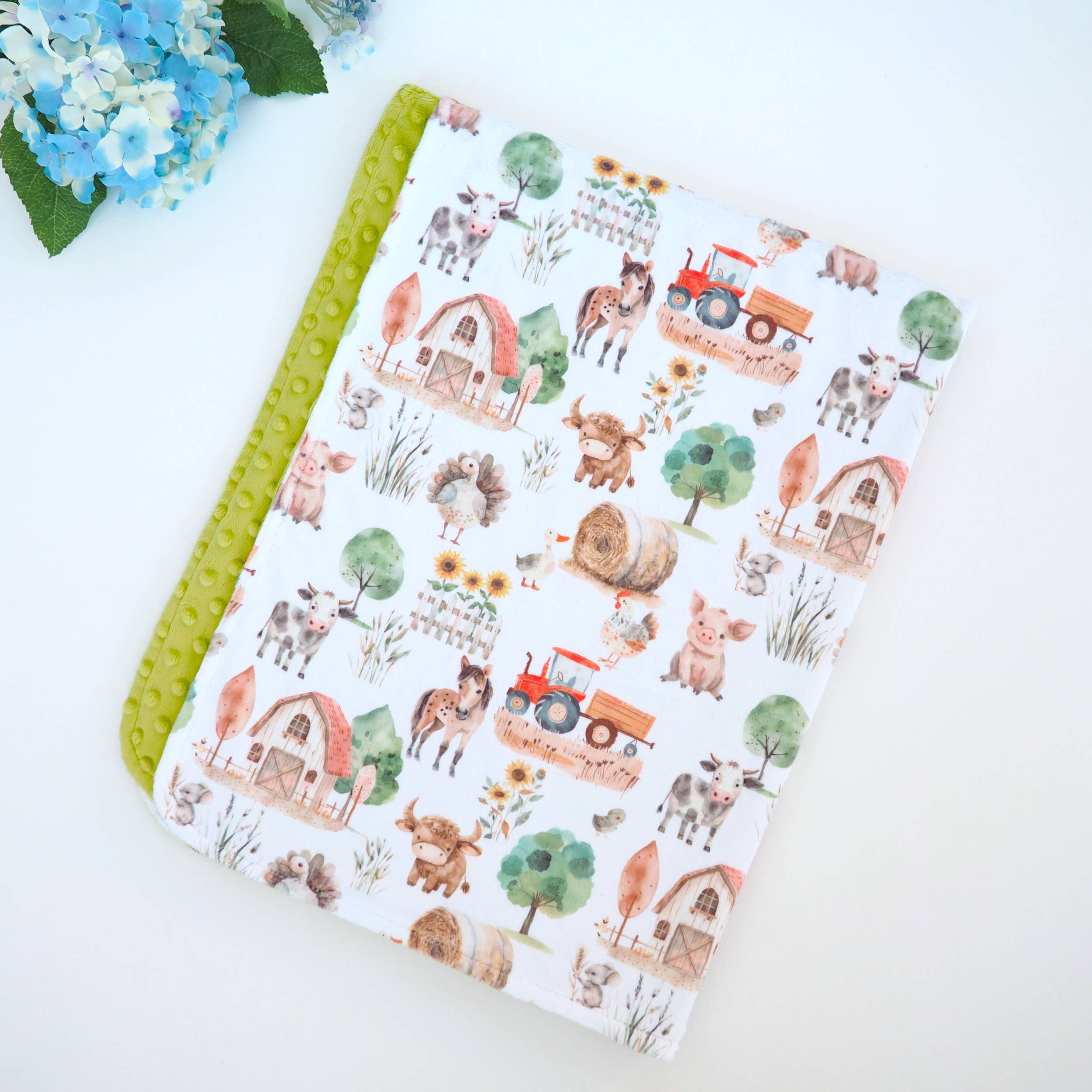 Baby & Toddler Minky Blanket - Farm Life