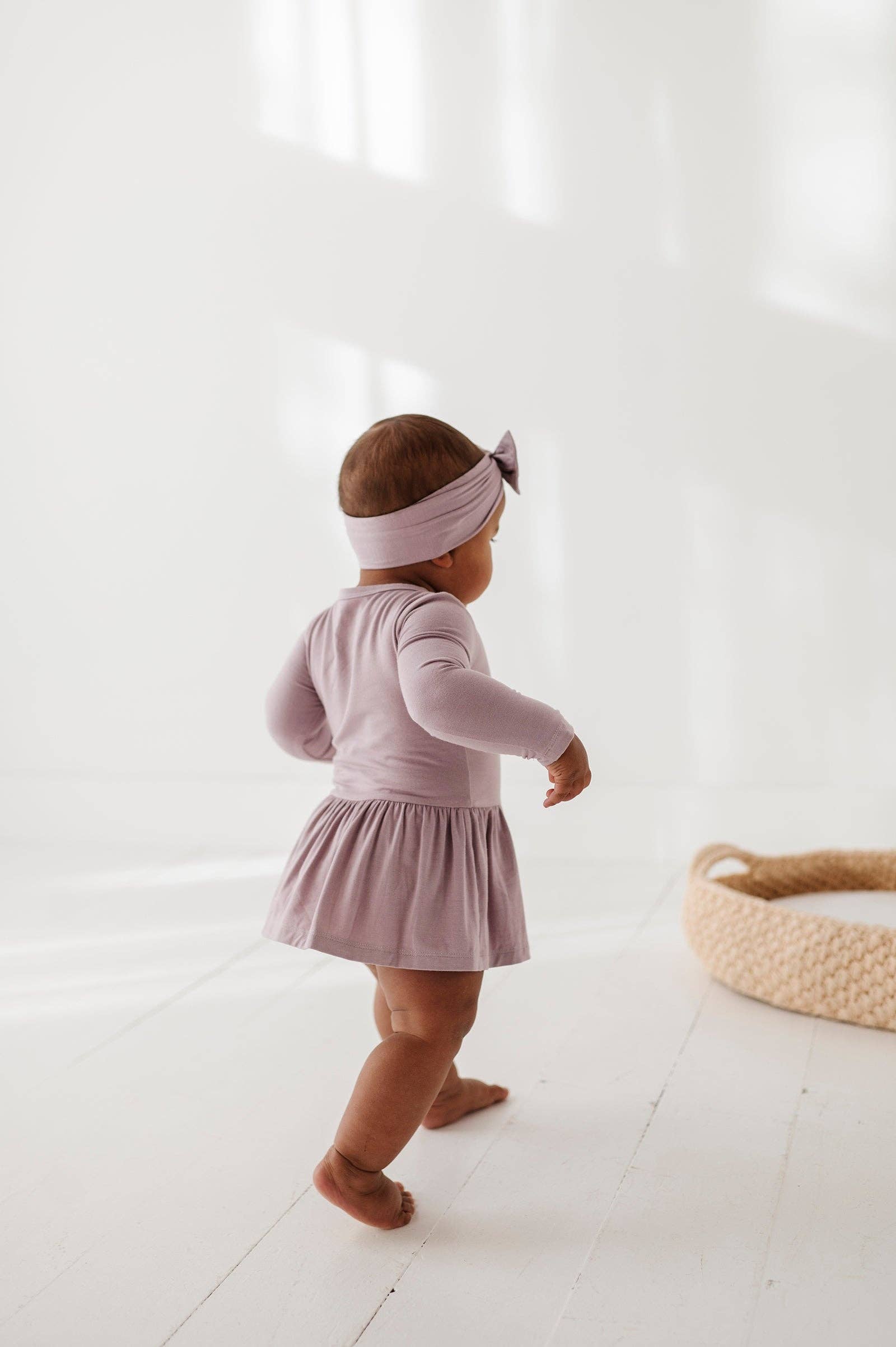 Girl's Bodysuit Dress Set Bamboo