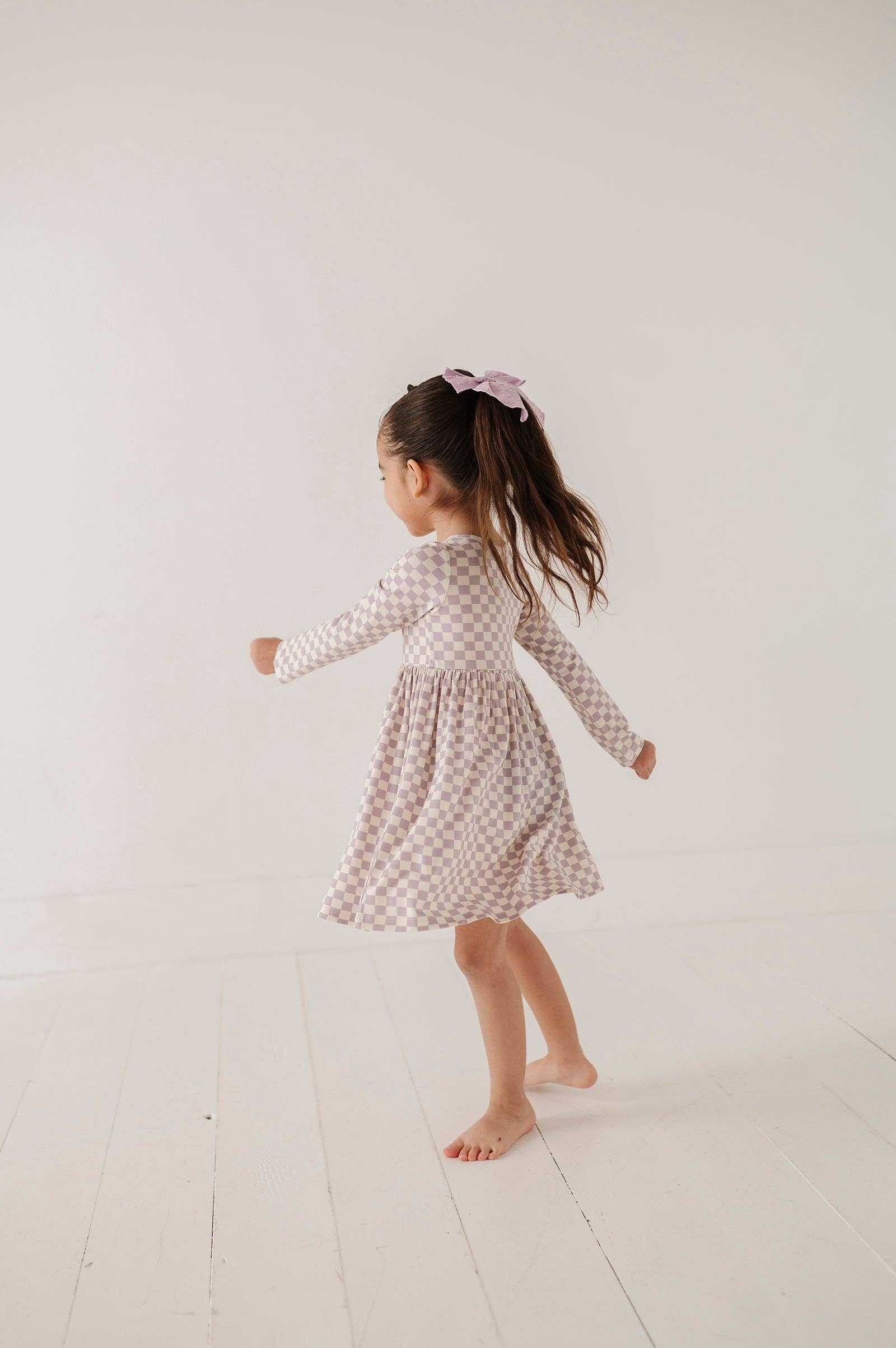 Long Sleeve Henley Dress Bamboo