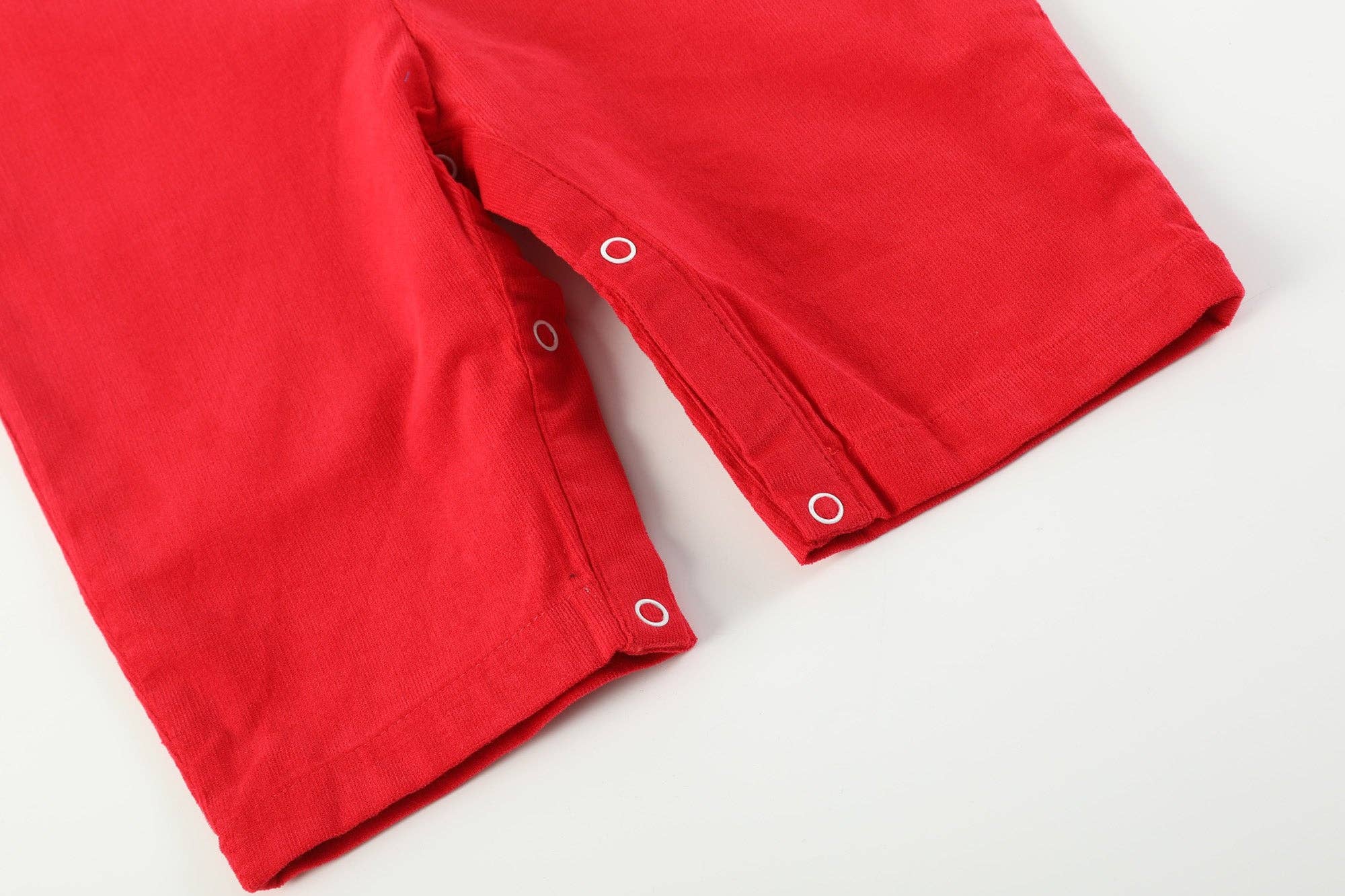 Red Velvet Christmas Smocked Overalls