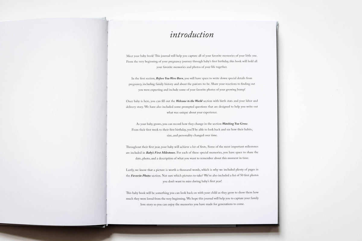 Baby's First Year Memory Book & Photo Album