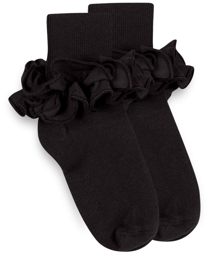 Misty Ruffle Lace Turn Cuff Socks