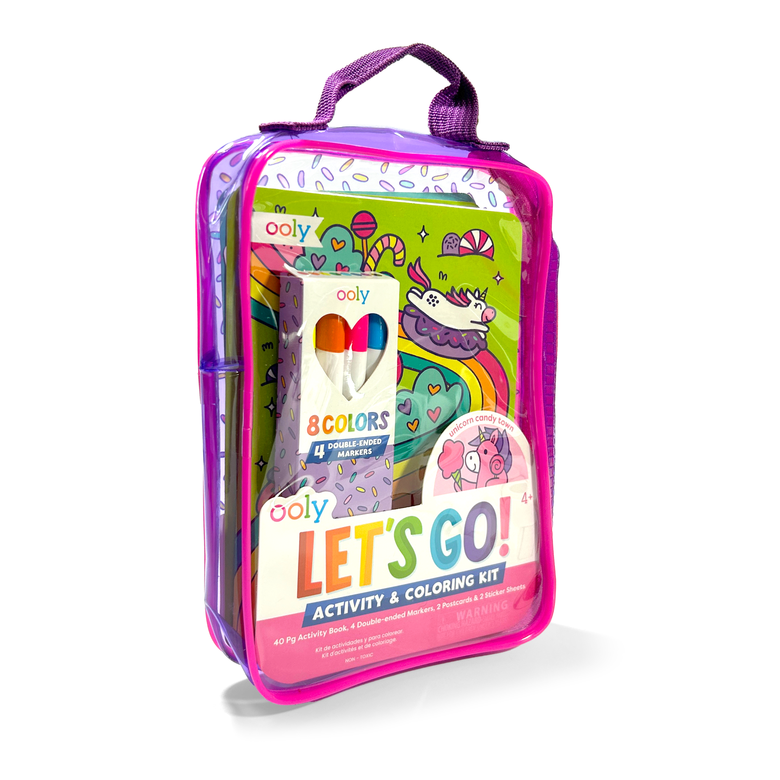 Let's Go!: Activity & Coloring Kit - Unicorn Candy Town