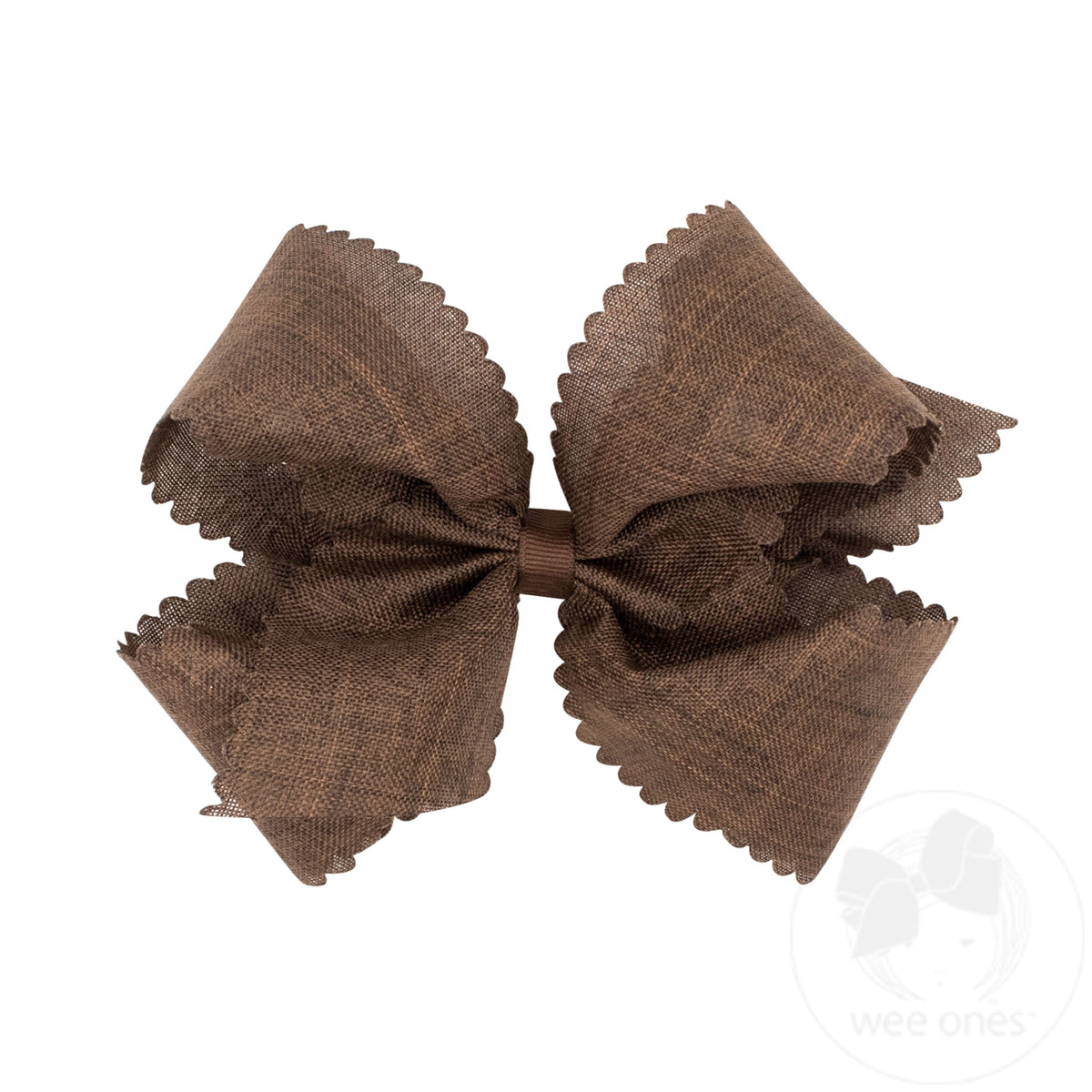 King Linen Scalloped Edge Hair Bow