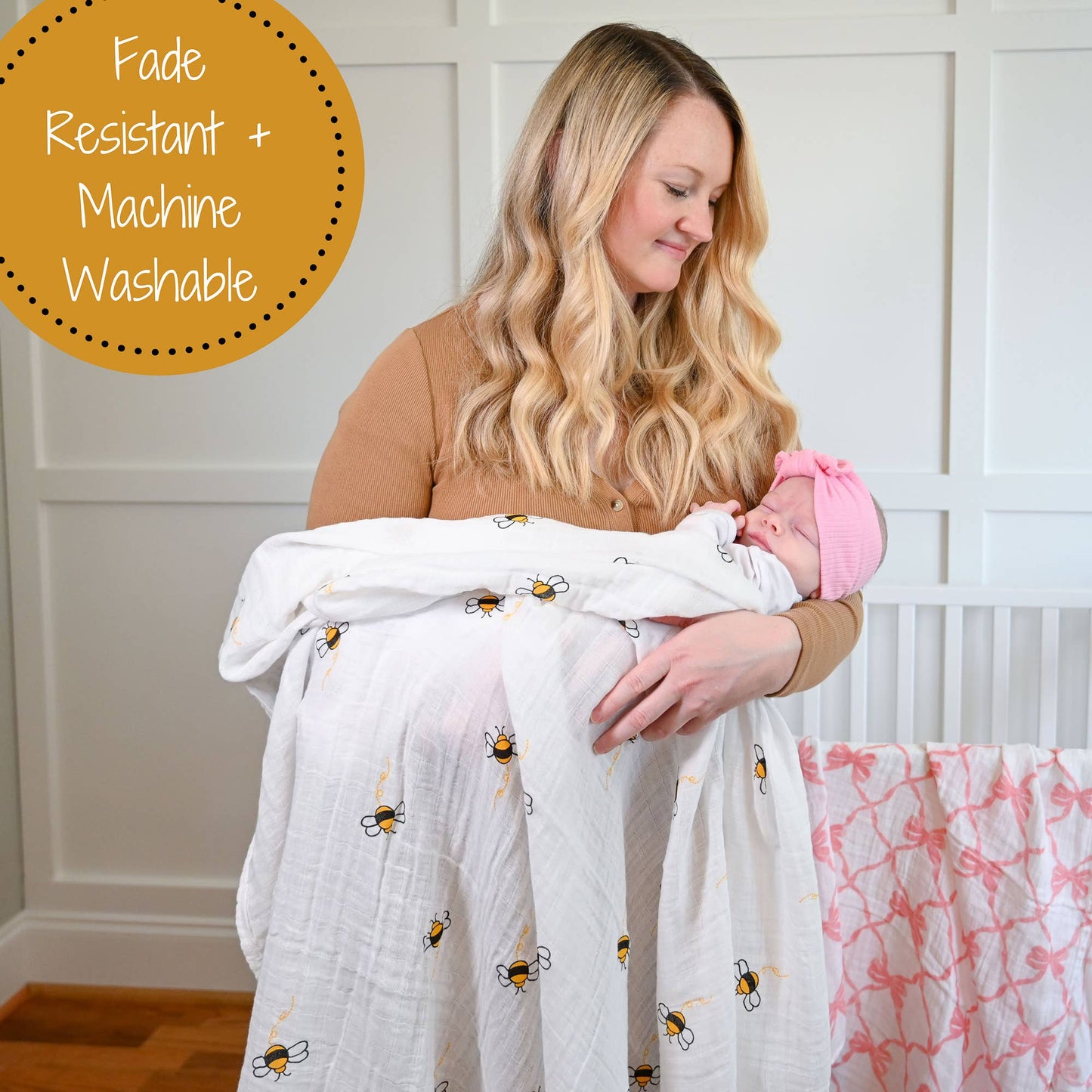 Bee-utiful Baby Swaddle Blanket