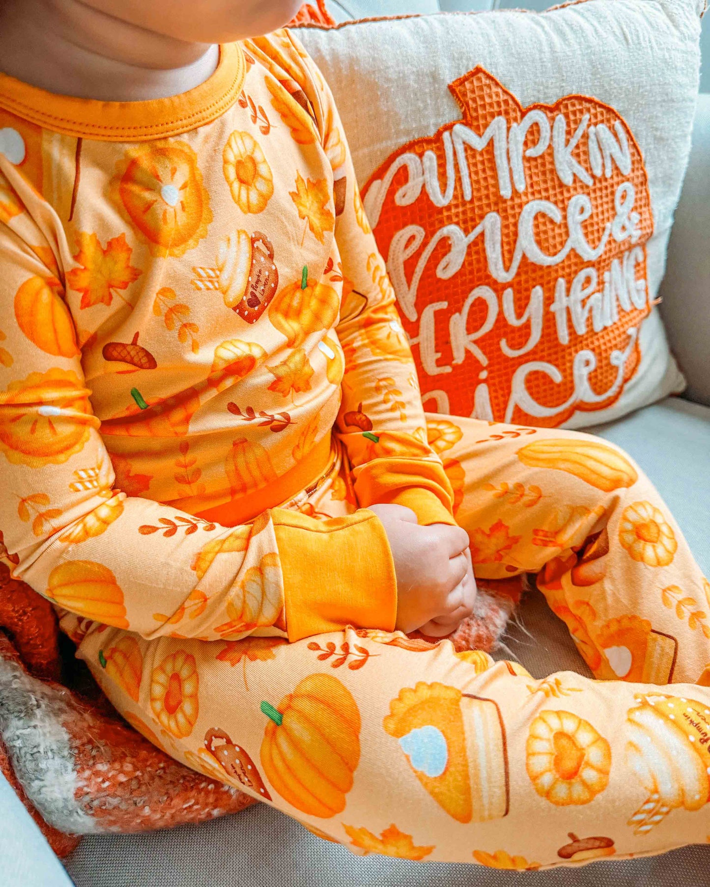 Pumpkin Lover | Two-Piece Bamboo Long Sleeve Toddler & Kids Pajamas