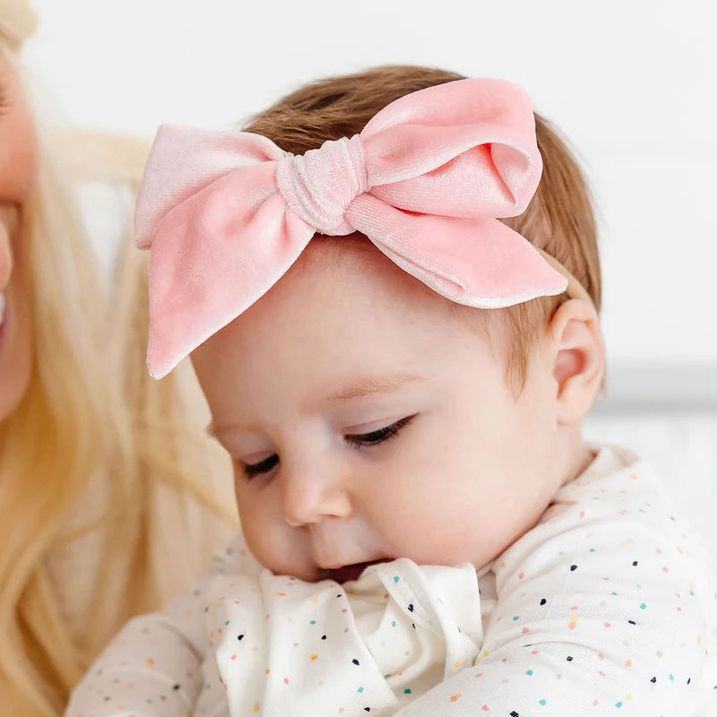 Velvet-Petal Bow Headband