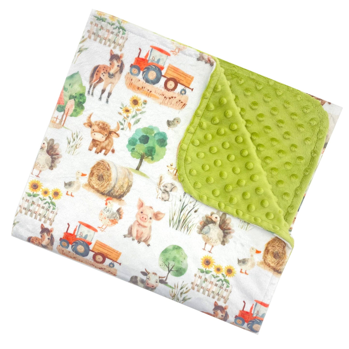 Baby & Toddler Minky Blanket - Farm Life