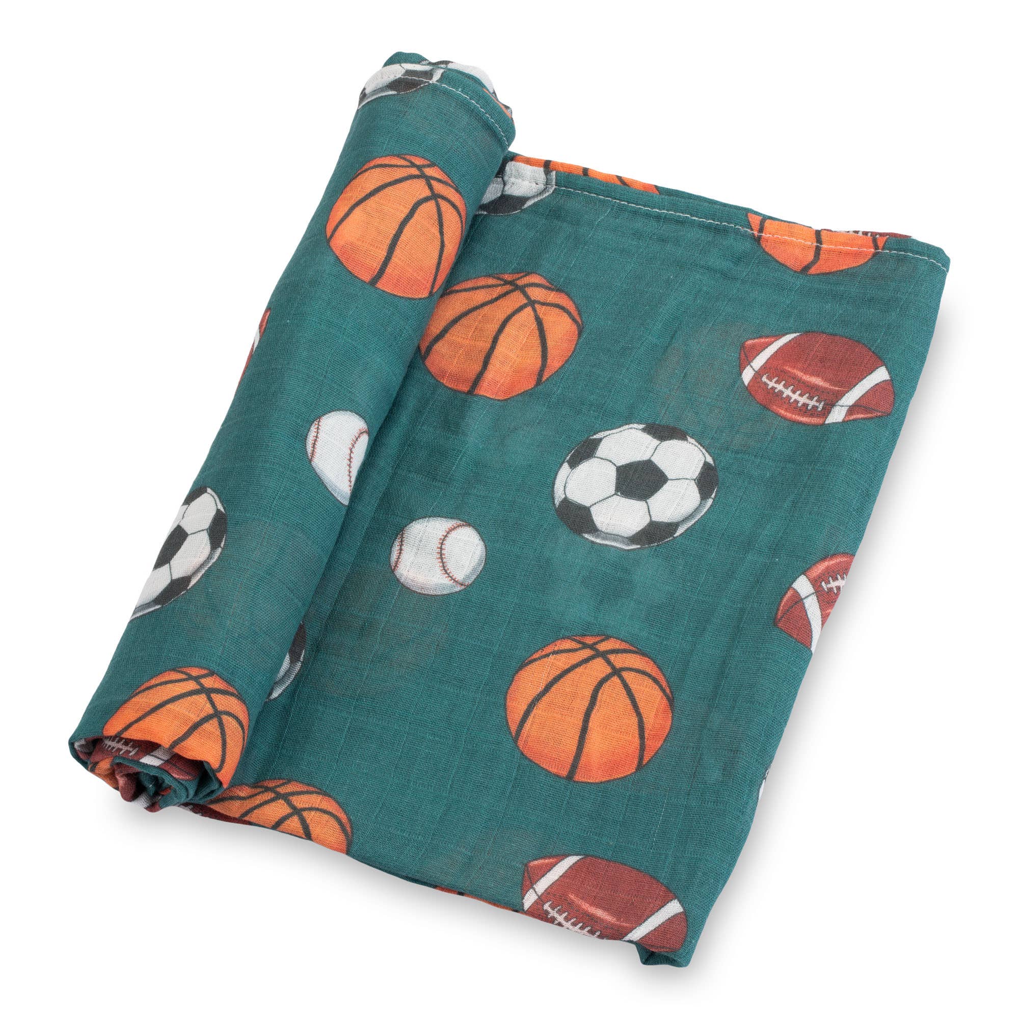 Little Athlete Sporty Theme Baby Swaddle Blanket