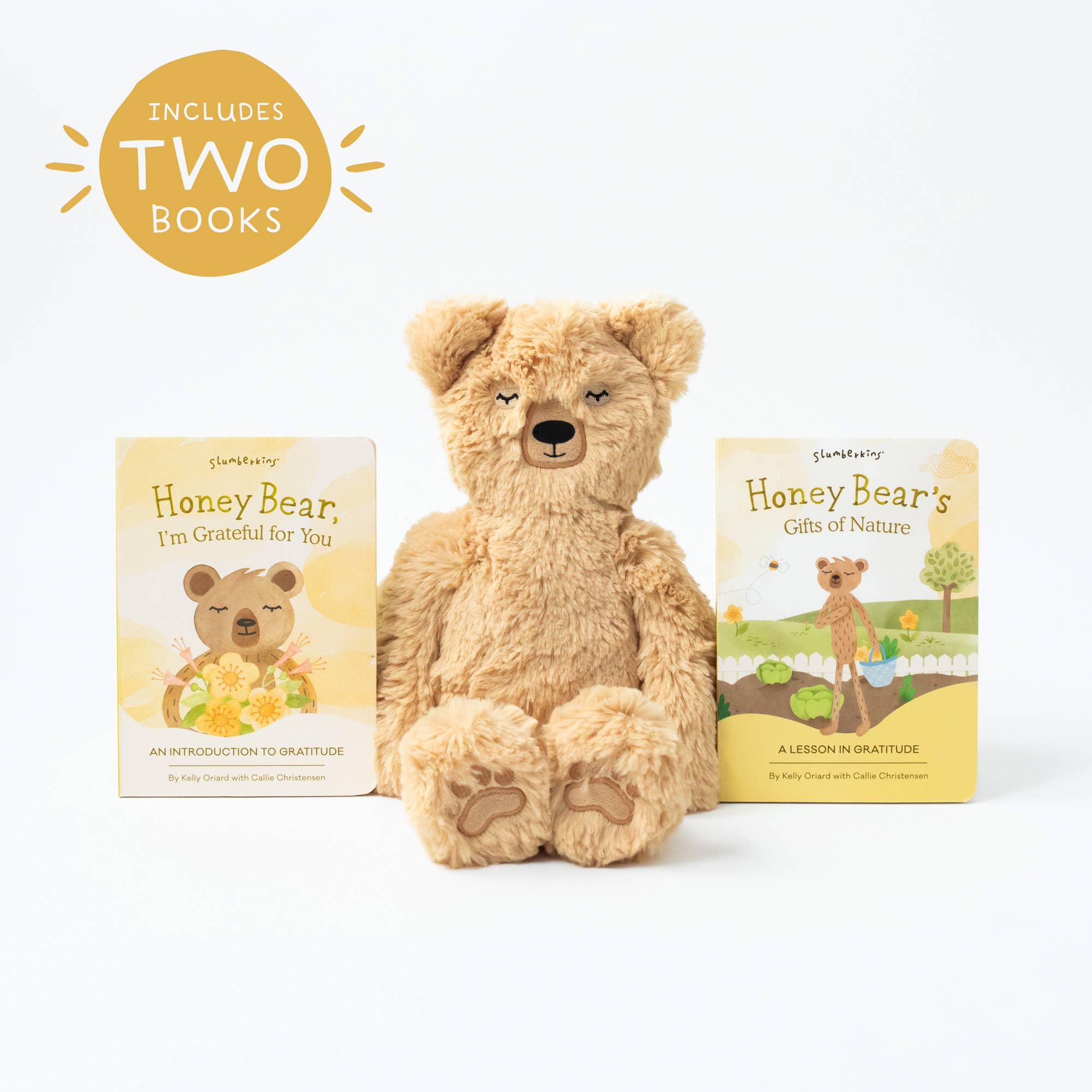 Honey Bear's Gratitude Plush Set - with 2 books!