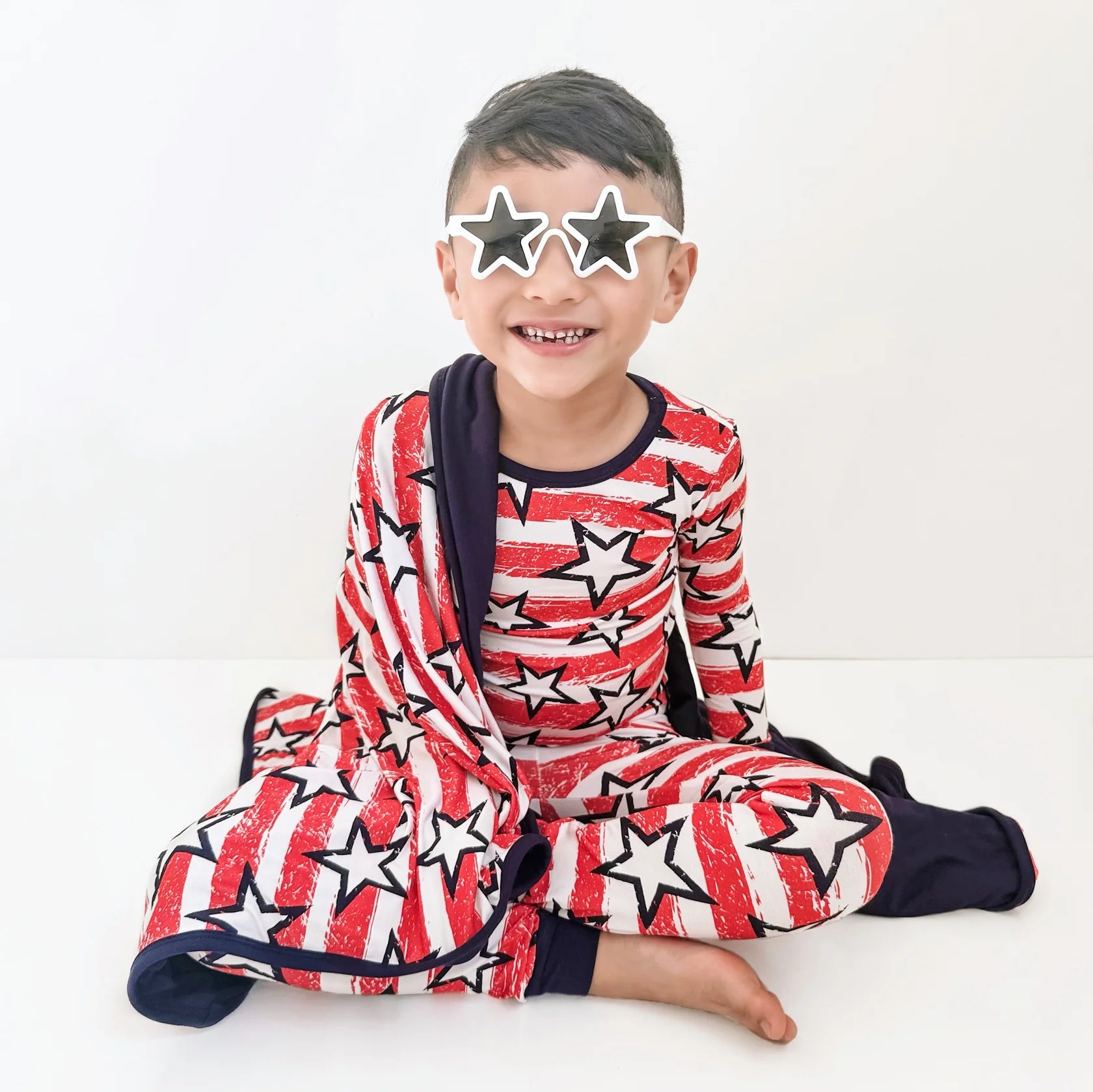 Stars and Stripes Long Sleeve Pajamas