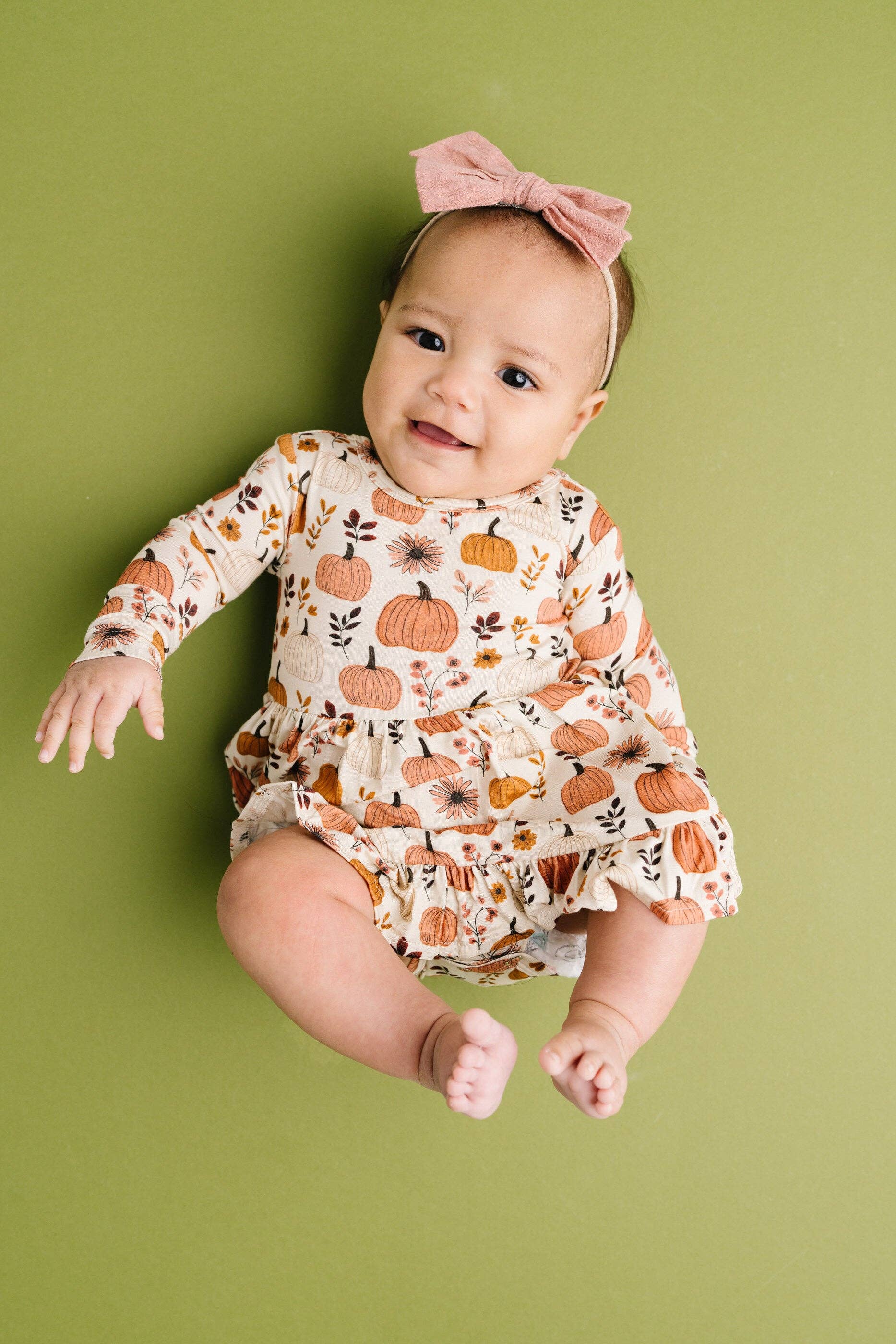Pumpkin Garden Bodysuit Bamboo Dress