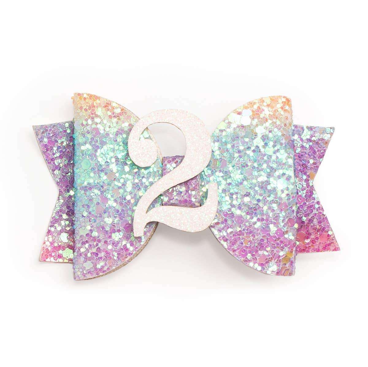 Pastel Rainbow #2 Clip - Kids Birthday Hair Clip