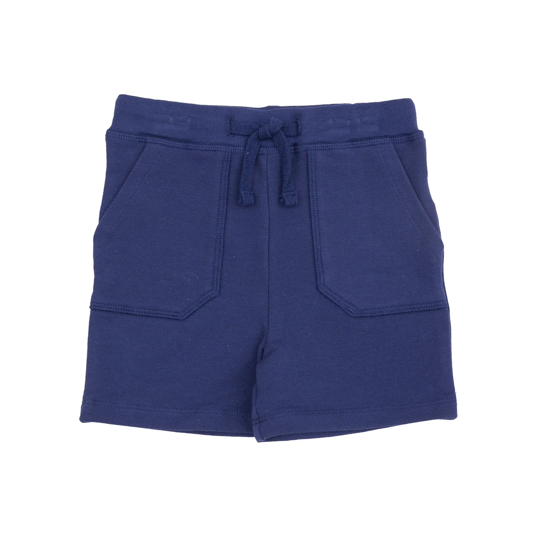 Navy French Terry Everyday Shorts With  Front Pockets