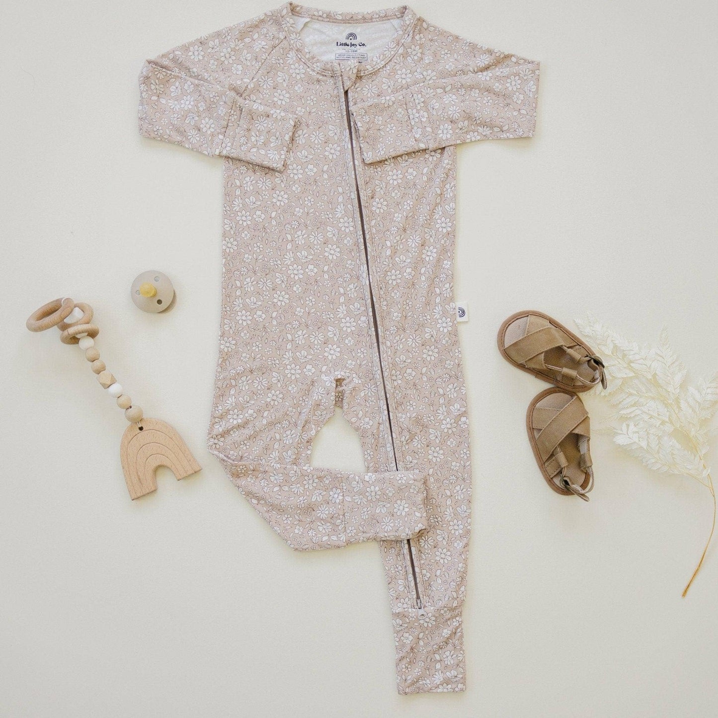 Dainty Ditsy Bamboo Zippy Romper Baby Girl Pajamas Floral