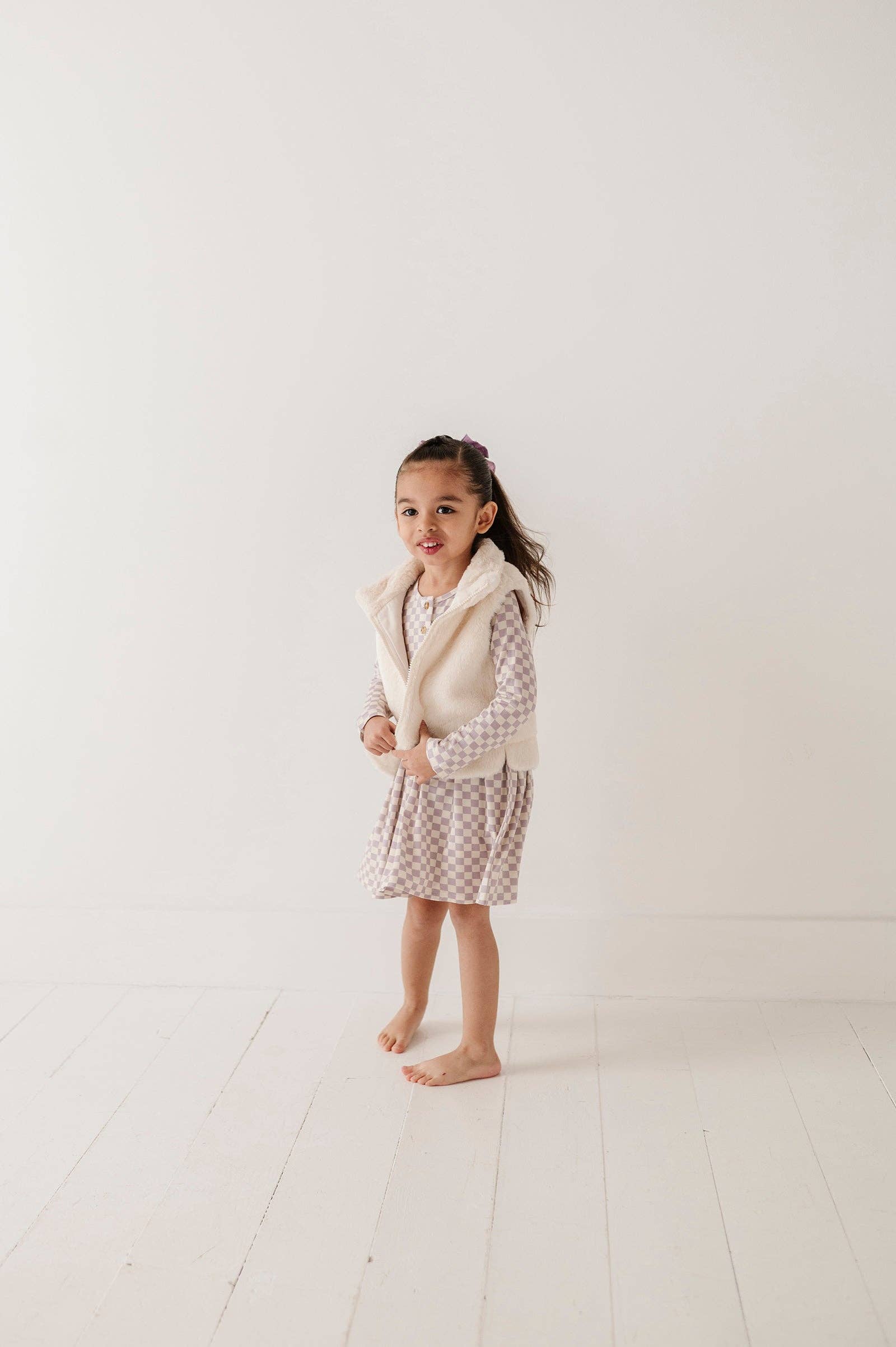 Long Sleeve Henley Dress Bamboo