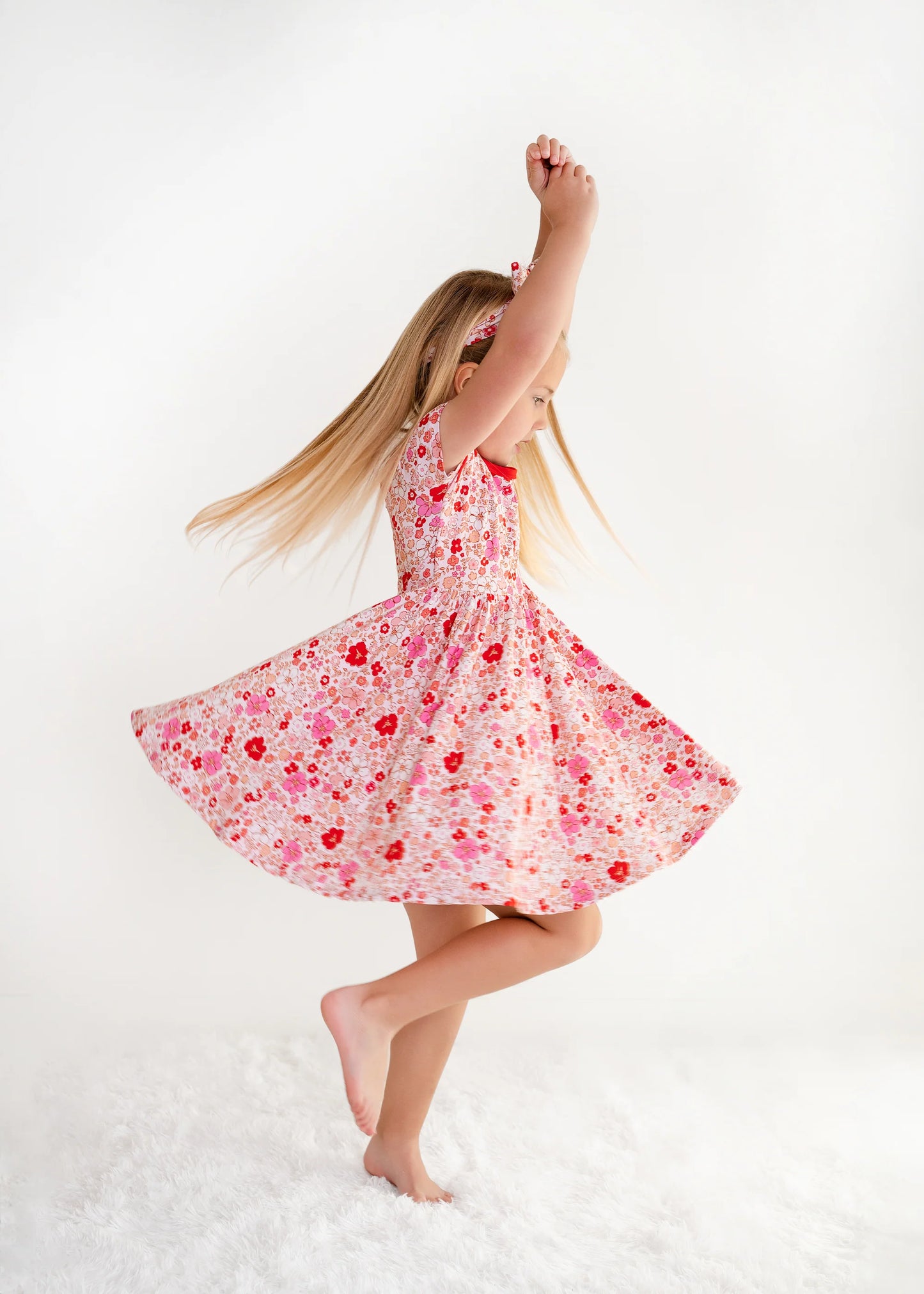 Florever Your Baby Short Sleeve Big Kid Twirl Dress BDLJ