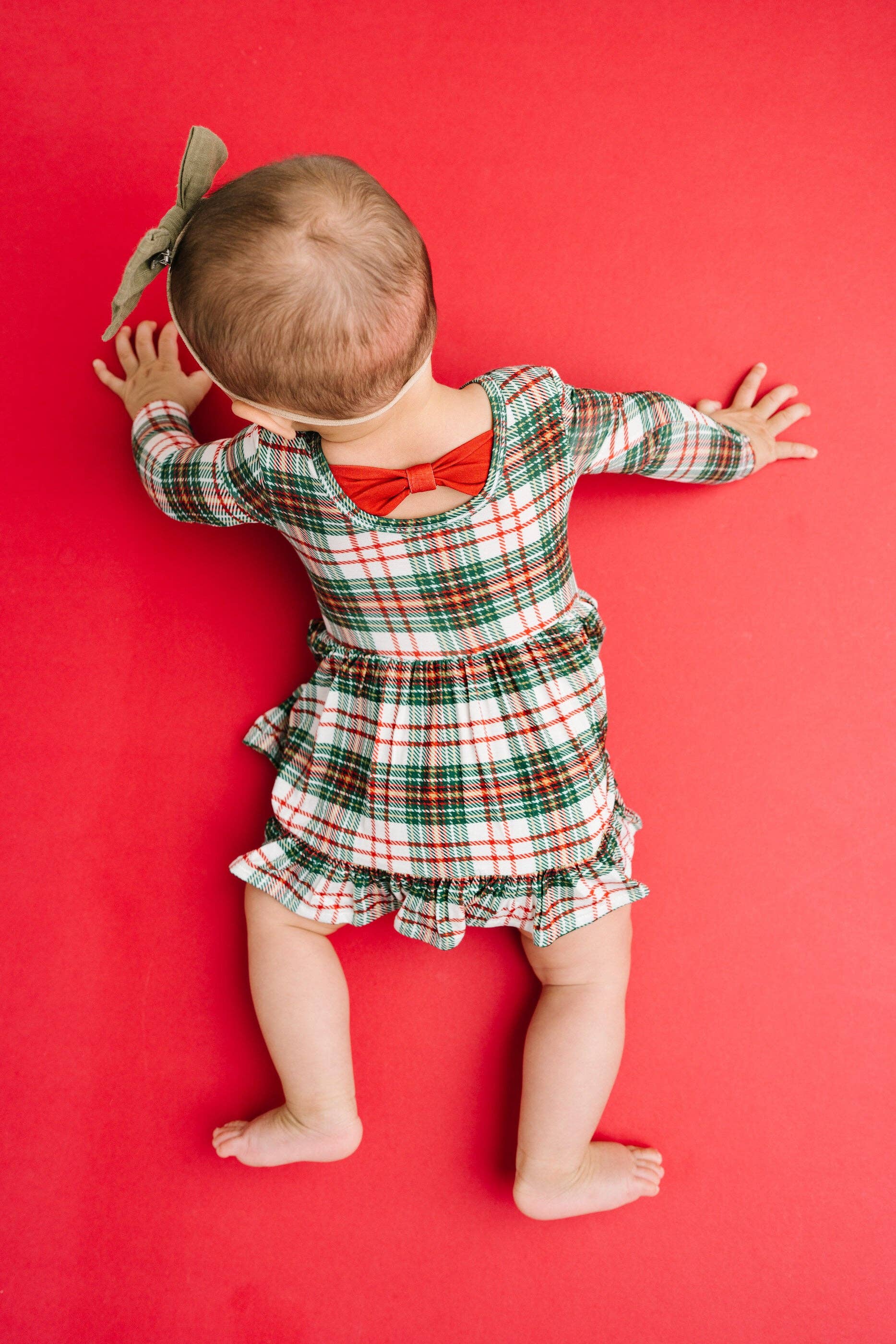 Christmas Plaid Bodysuit Bamboo Dress