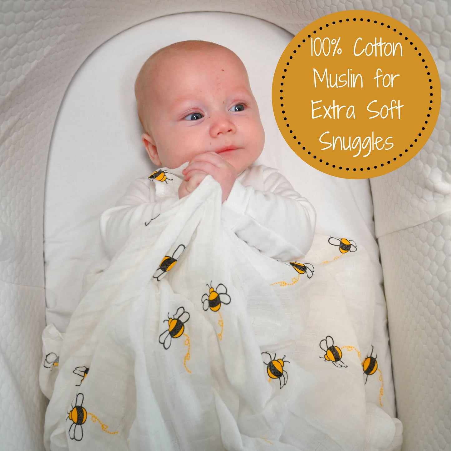 Bee-utiful Baby Swaddle Blanket