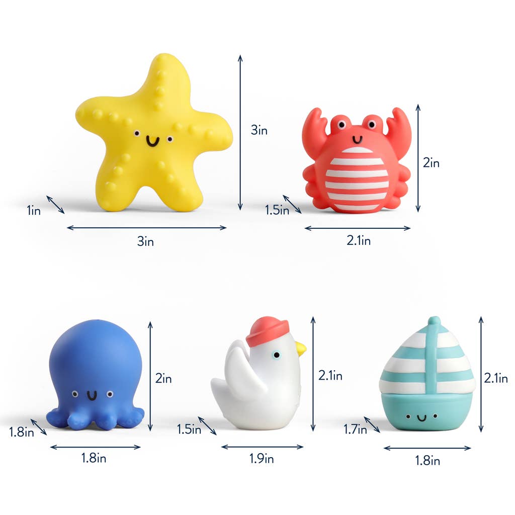Nautical Itzy Bitzy Puppets™ - Bath + Storytelling Toys