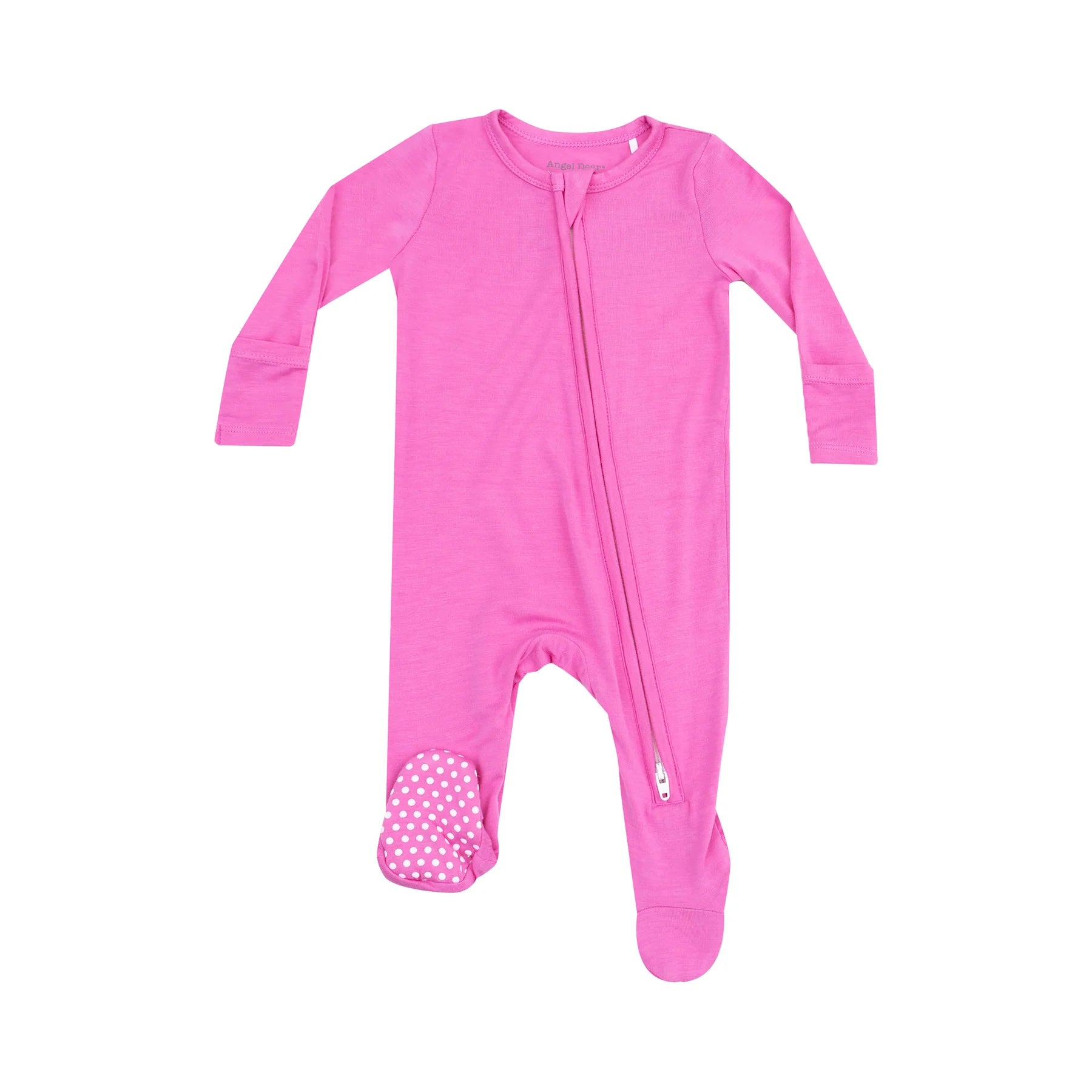 Solid Strawberry Moon - 2 Way Zipper Footie
