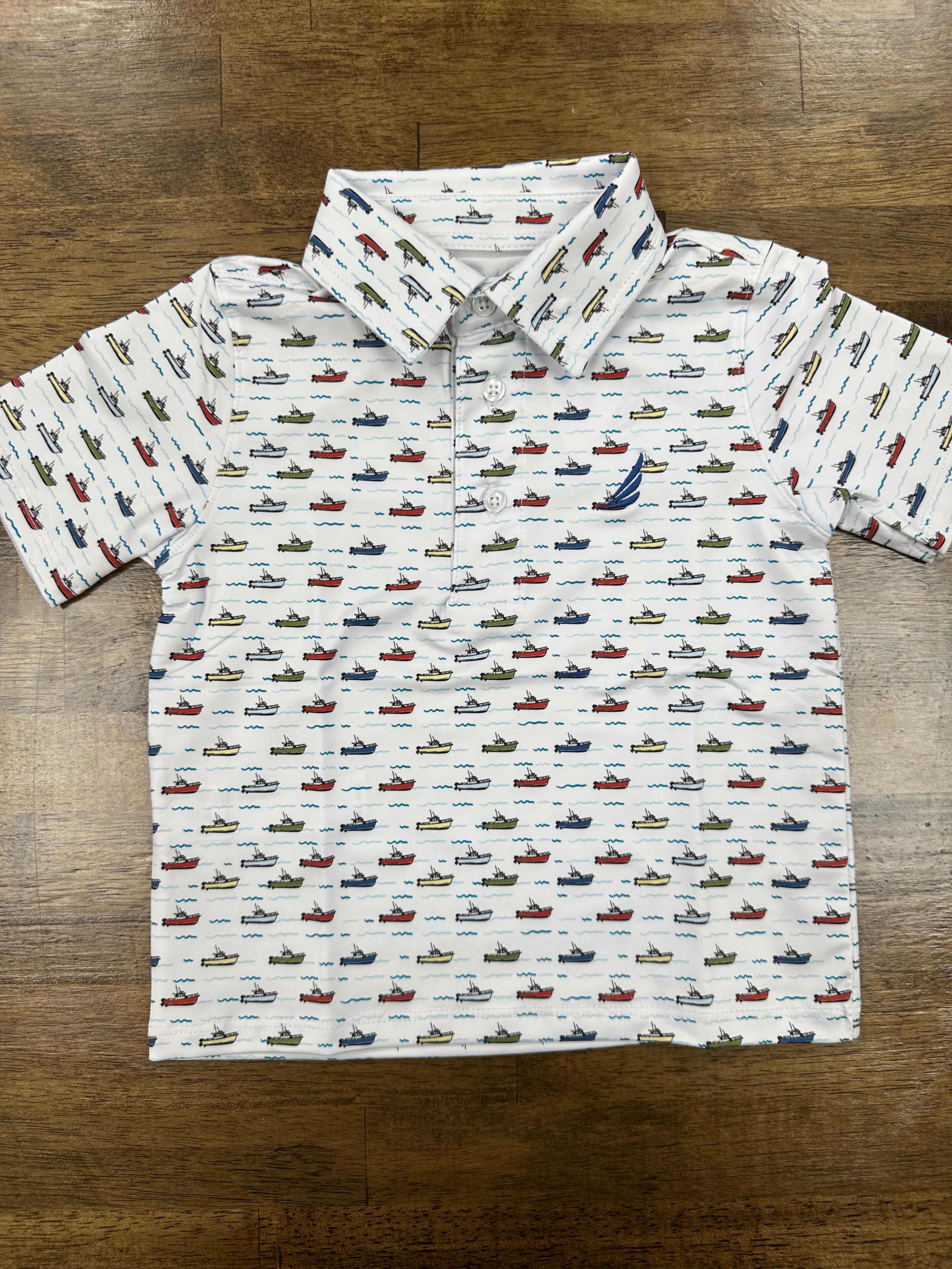 Miles-Performance Boat Print Polo