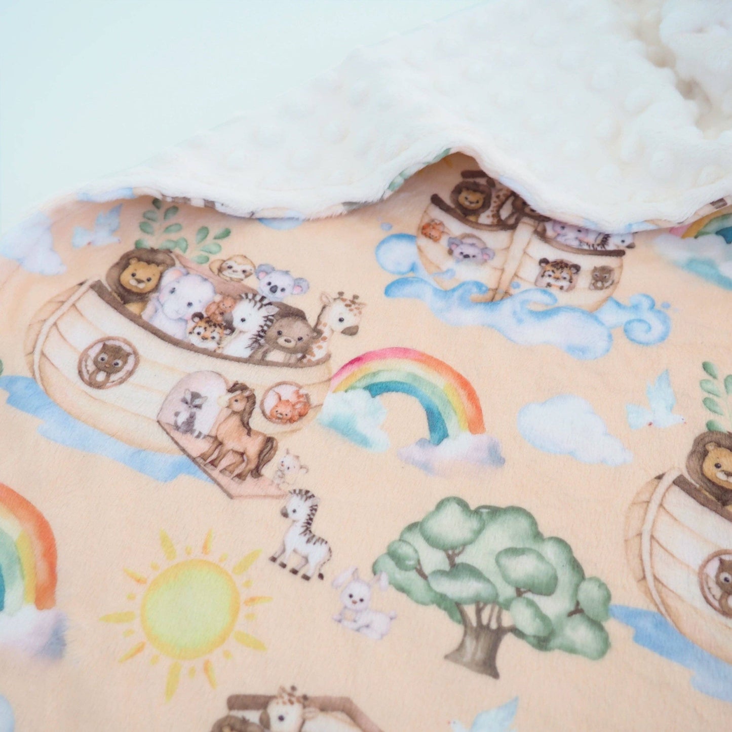 Baby & Toddler Minky Blanket - Noah's Ark