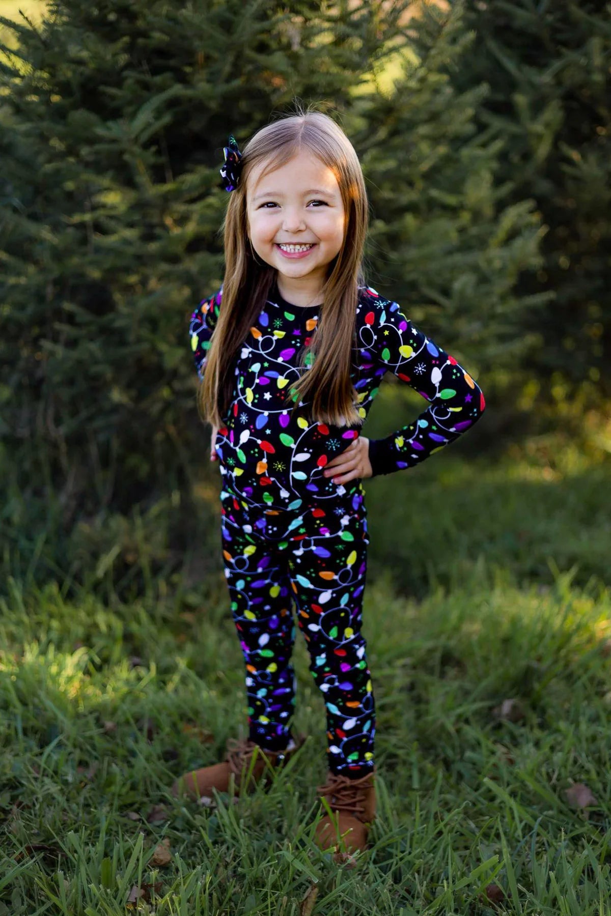 Holiday Lights | Two-Piece Bamboo Long Sleeve Toddler & Kids Pajamas