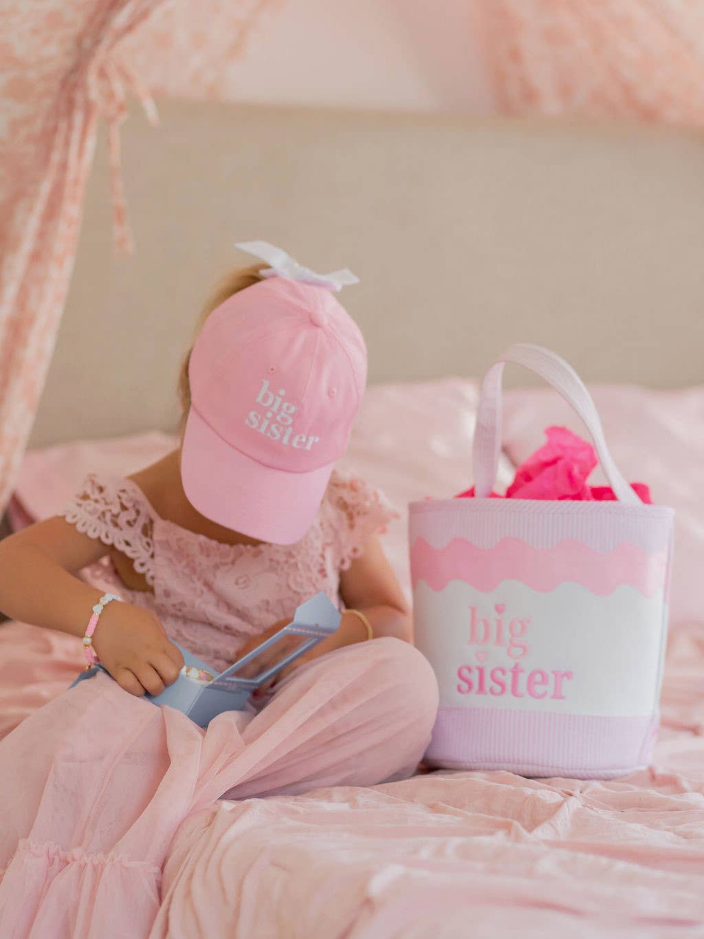 Big Sister Bow Baseball Hat (Baby, Youth)