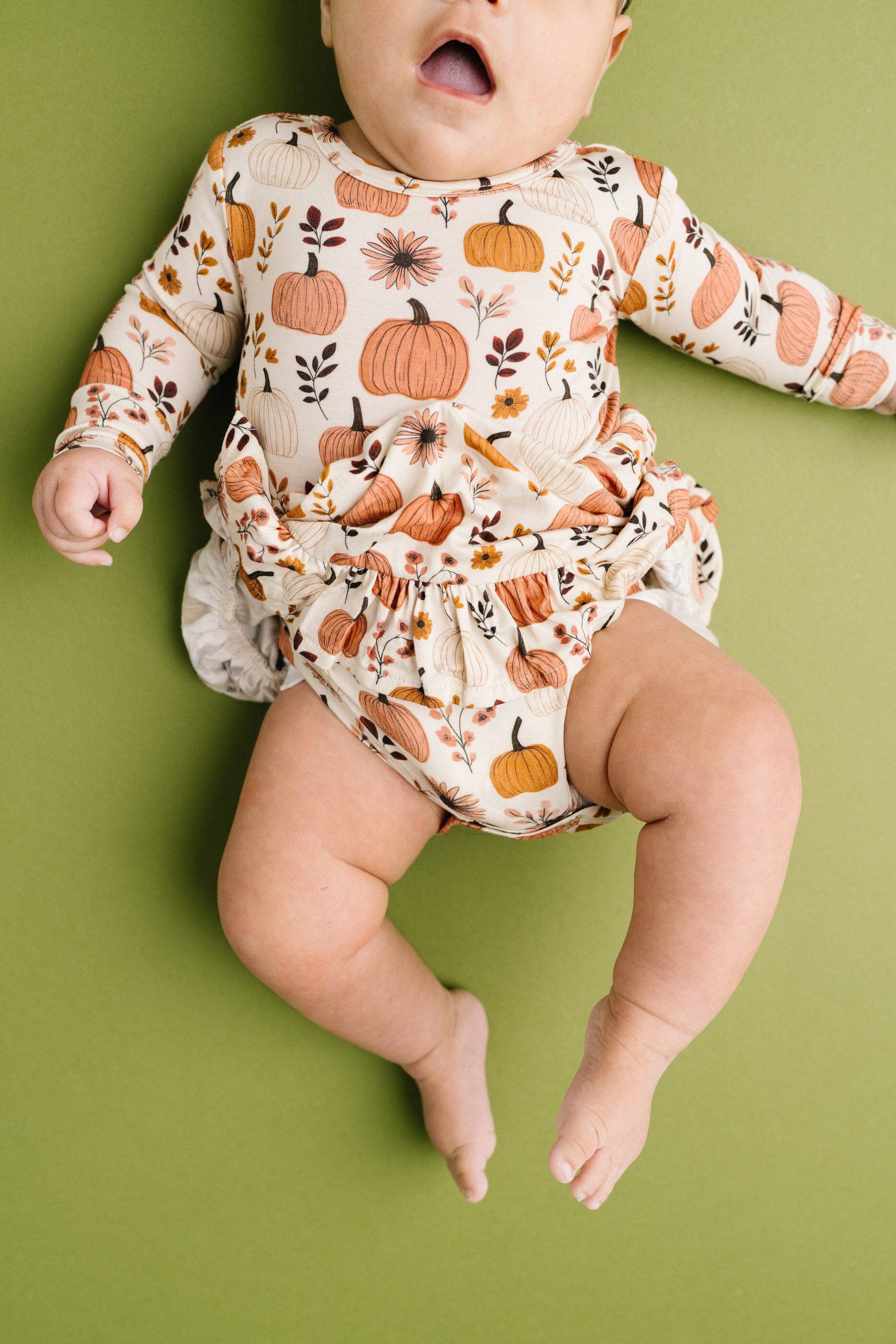 Pumpkin Garden Bodysuit Bamboo Dress