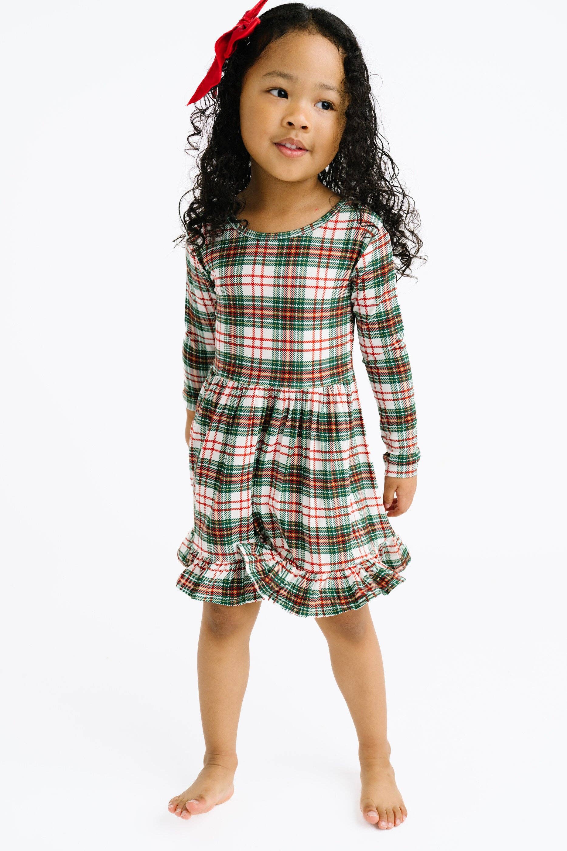 Christmas Plaid Bamboo Dress