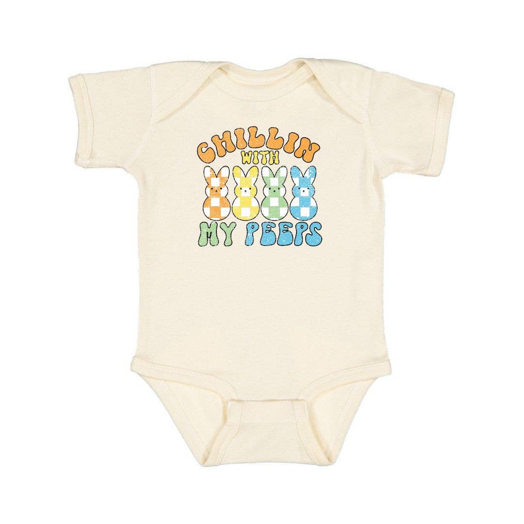 Chillin With My Peeps Easter Short Sleeve Bodysuit - Baby