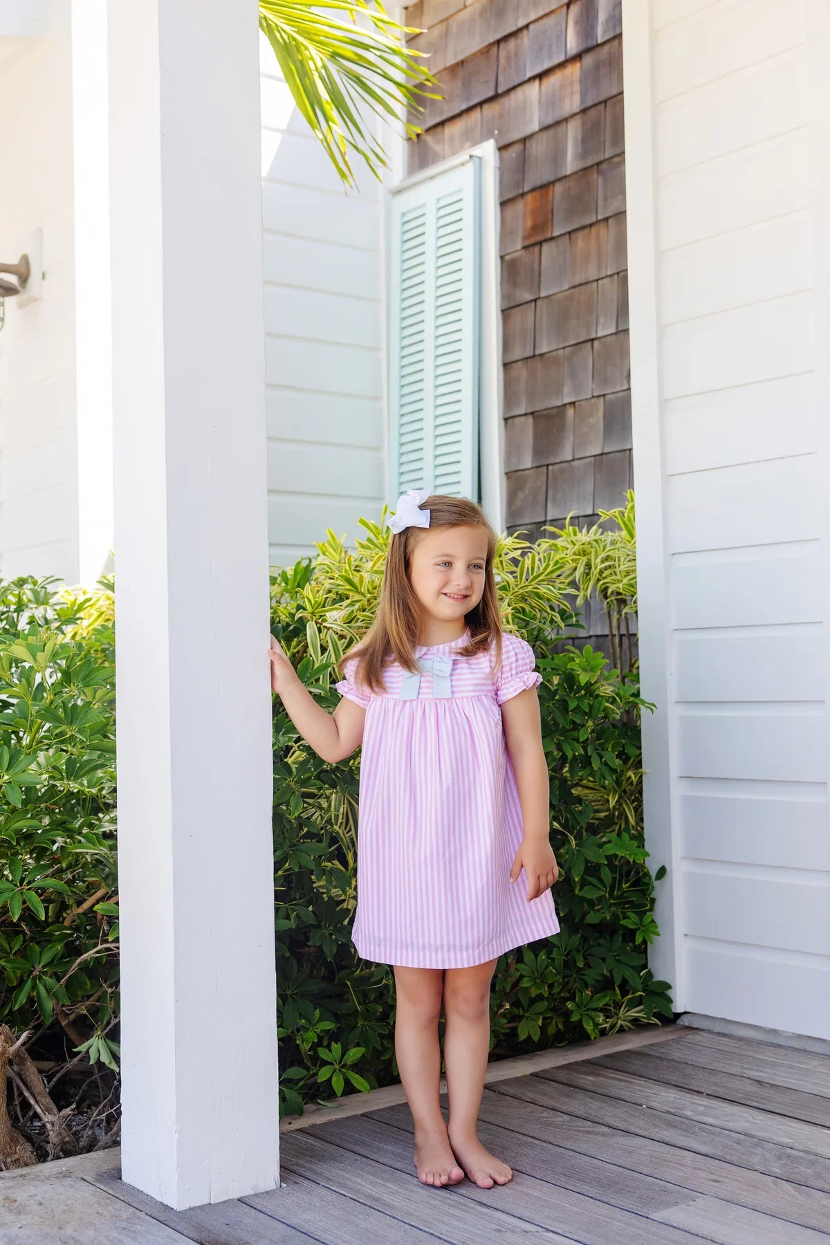 Pier Party Pinckney Pink Stripe Banks Bow Dress