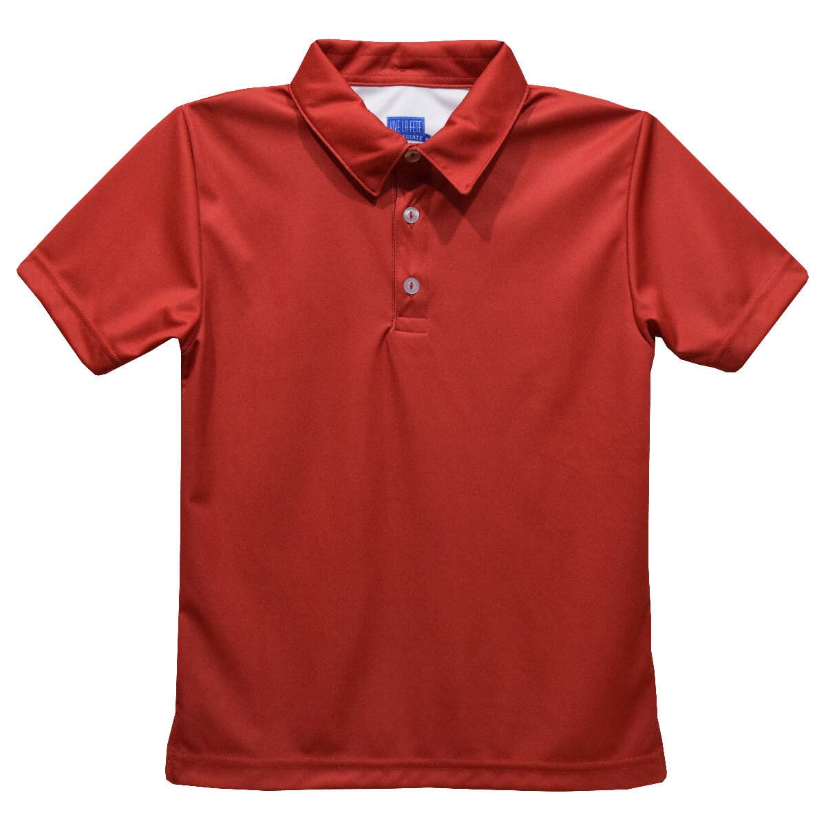 Red Solid Fly Knit Short Sleeve Polo
