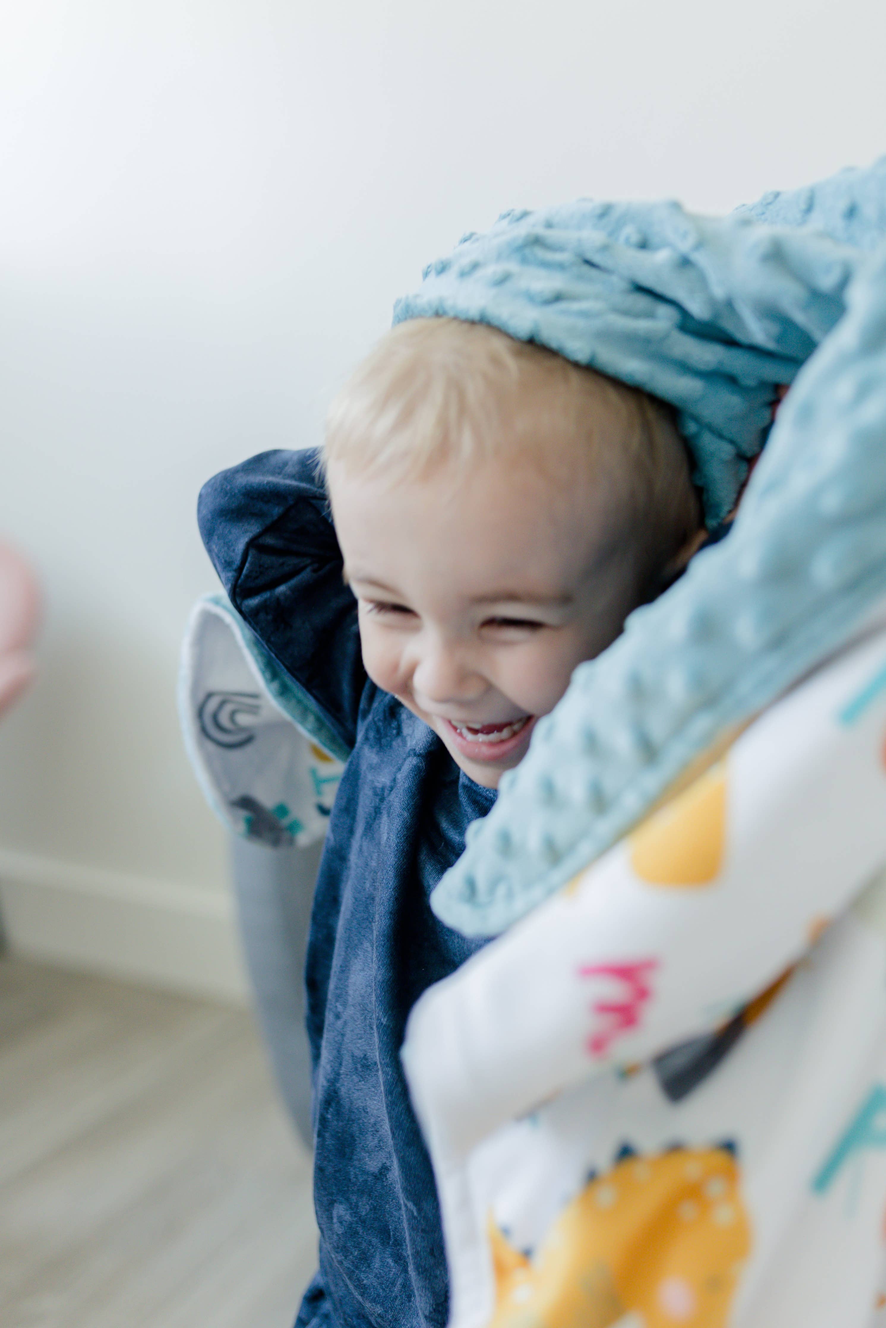 Baby & Toddler Minky Blanket - Dinoland Blue