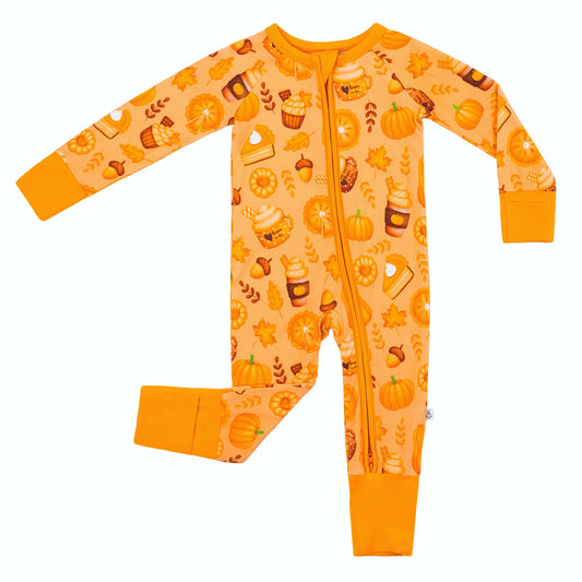 Pumpkin Lover | Convertible Bamboo Zipper Baby Pajamas