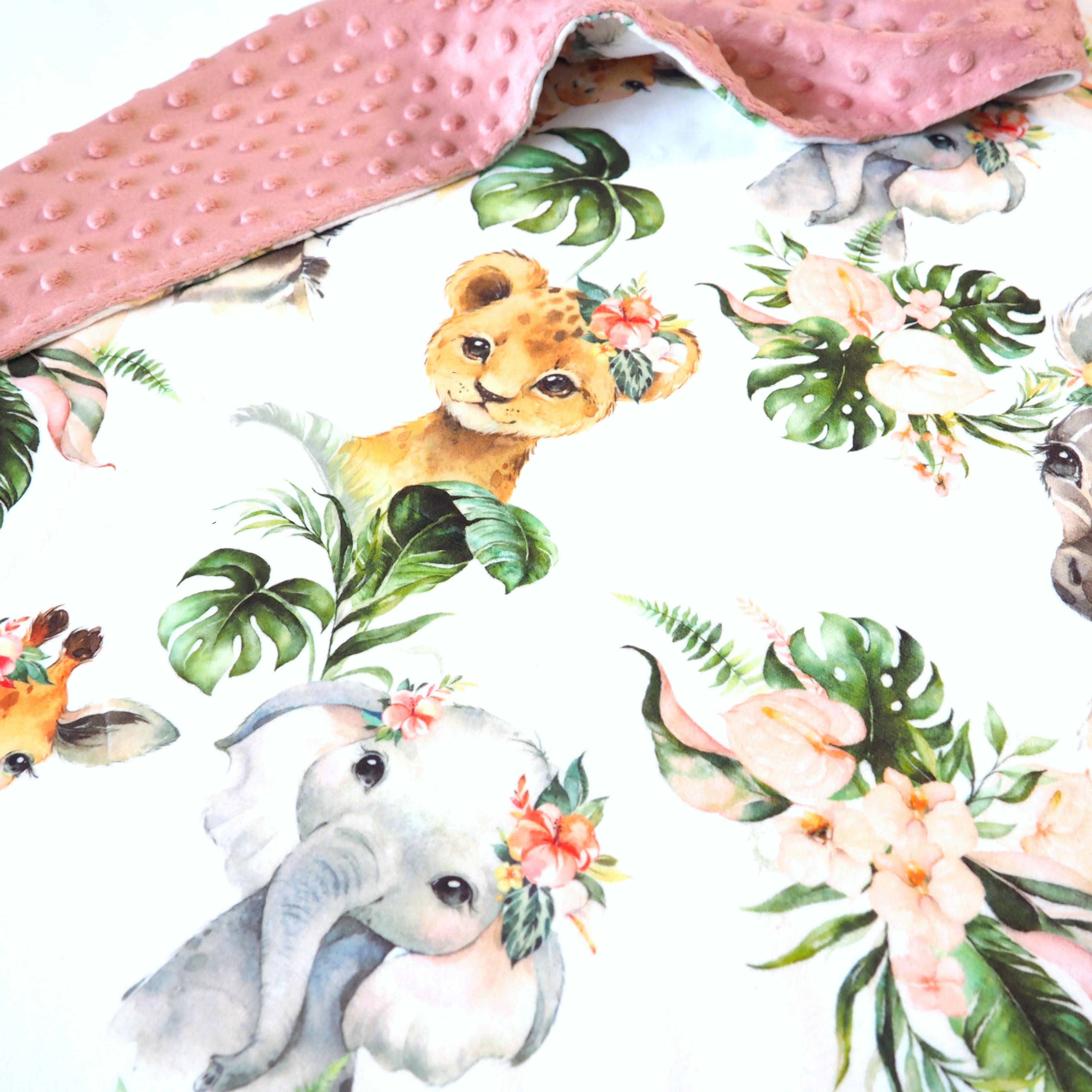 Baby & Toddler Minky Blanket - Africa Animals