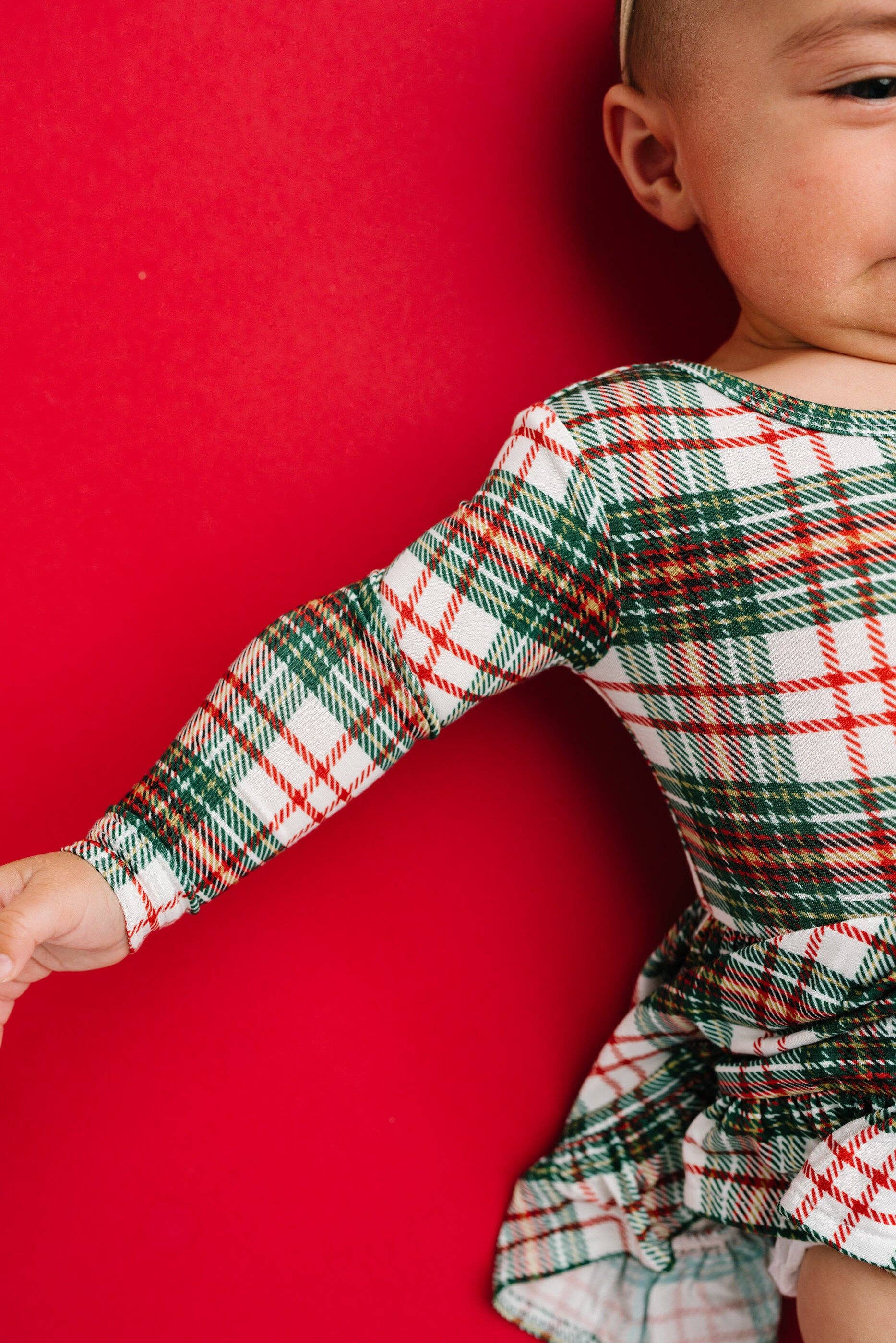 Christmas Plaid Bodysuit Bamboo Dress