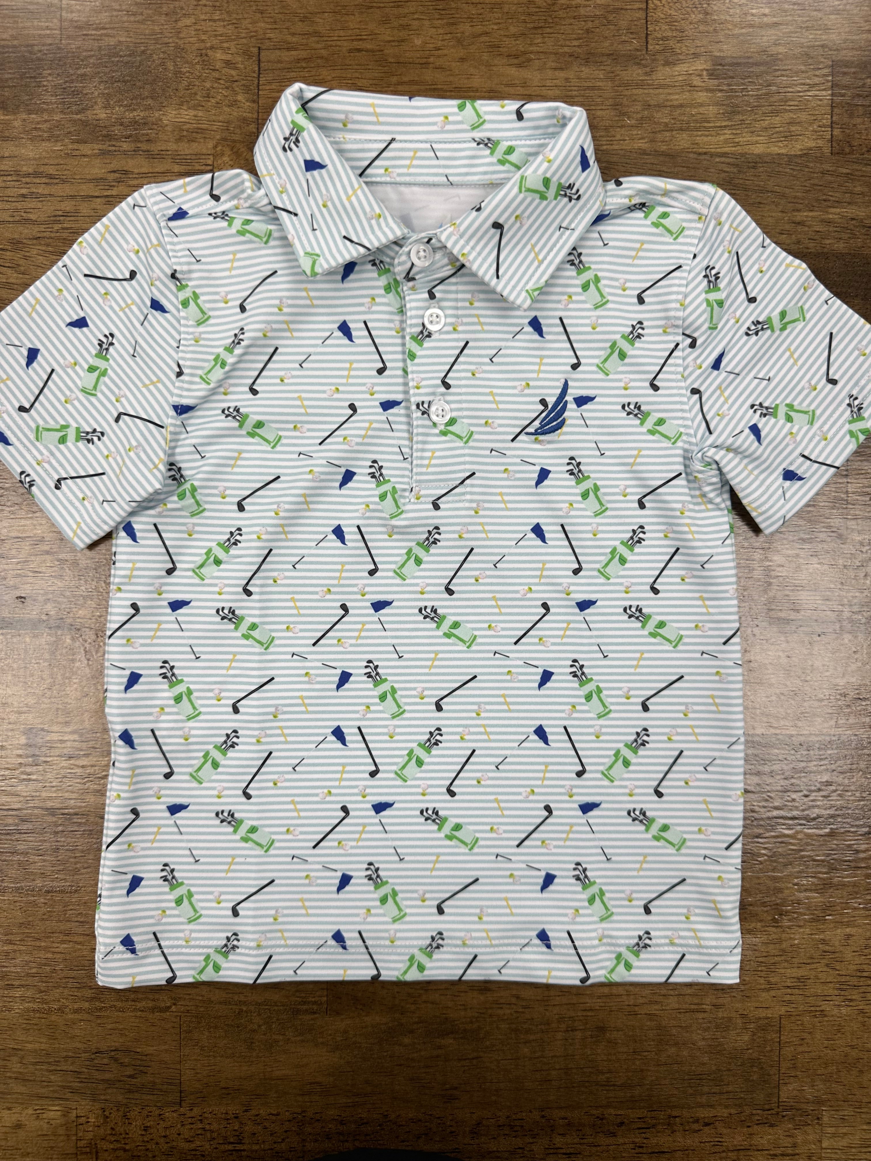 Miles-Golf Print Polo